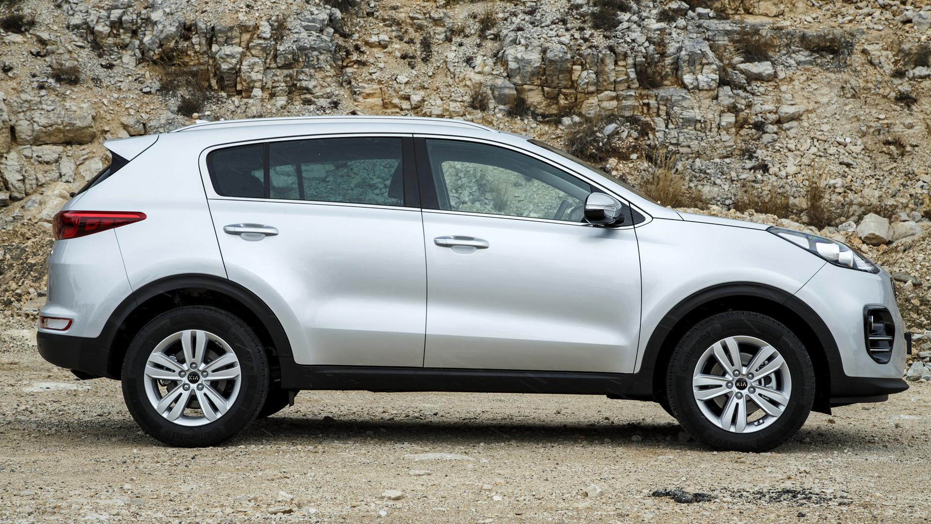 Car Compact Car Kia Sportage Suv Silver Car 1920x1080