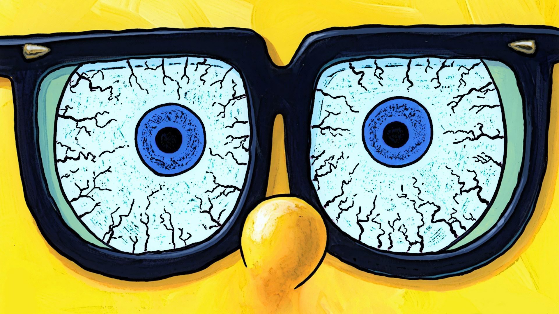 Funny Glasses Humor Spongebob Squarepants 1920x1080