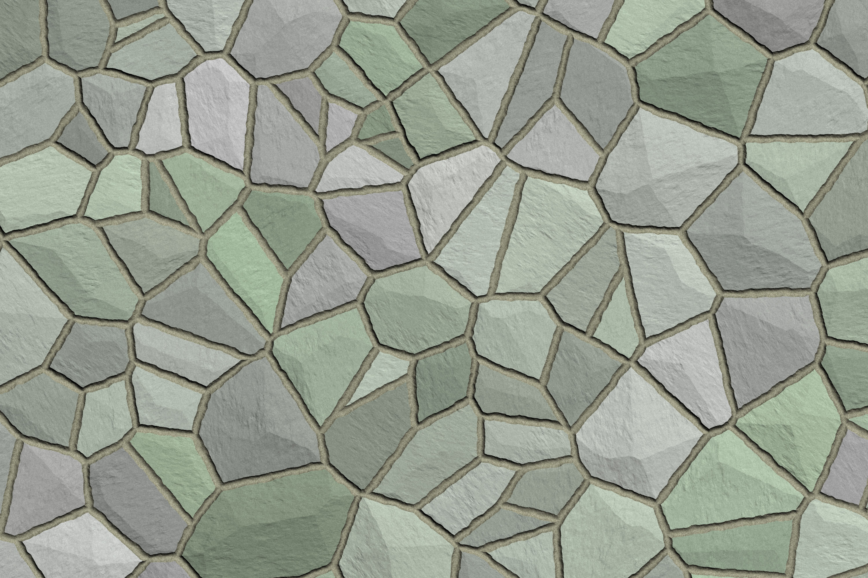 Green Grey Mosaic Pattern Texture 3000x2000