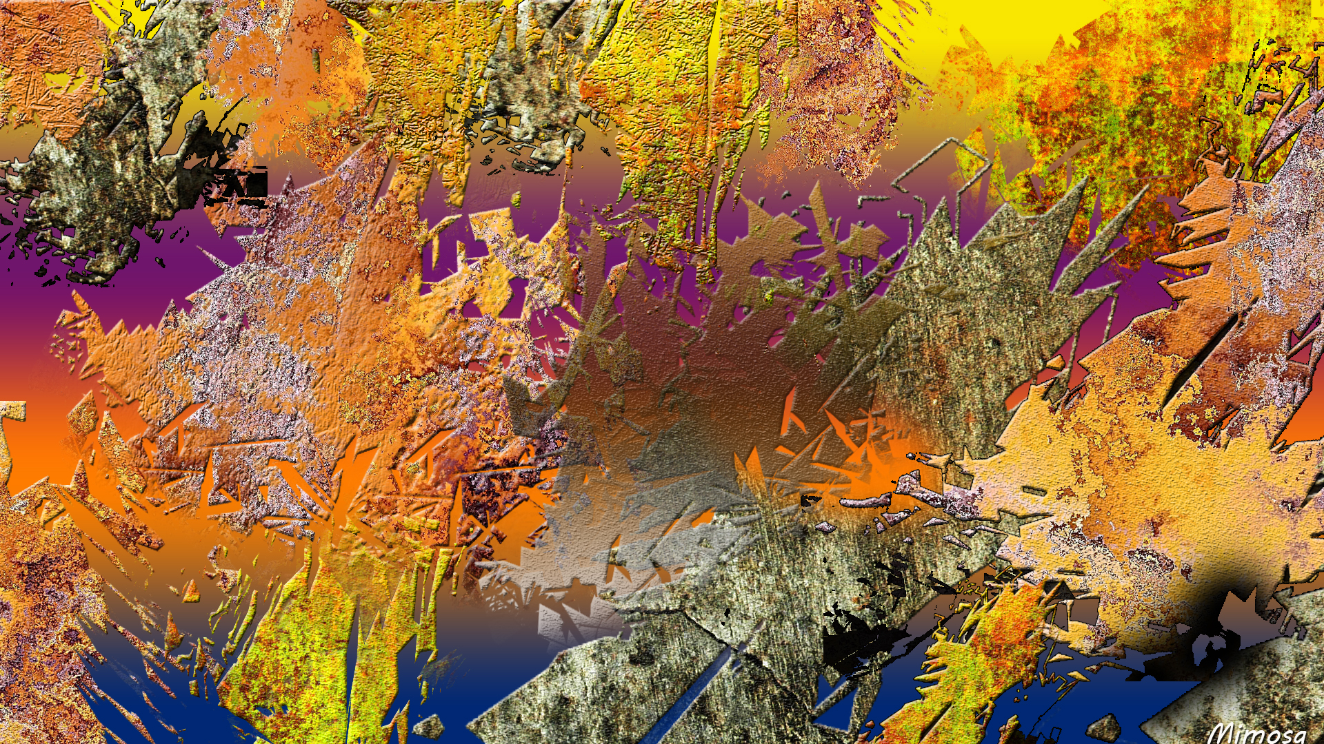 Abstract Artistic Colors Digital Art Grunge Texture 1920x1080