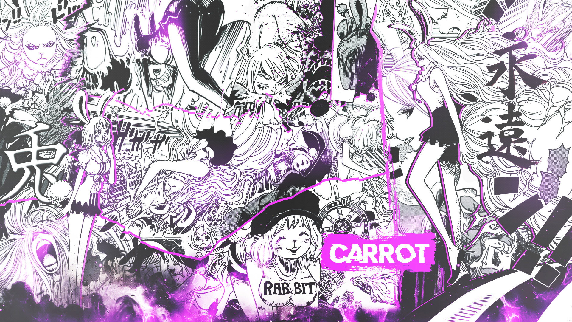 One Piece Bunny Girl Collage Comics Manga 1920x1080