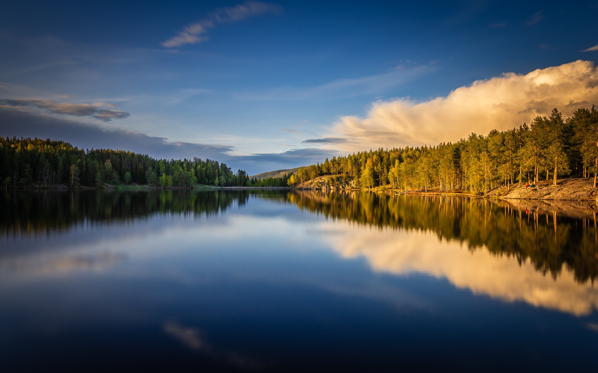 Cloud Forest Lake Norway Reflection Sky 2048x1279