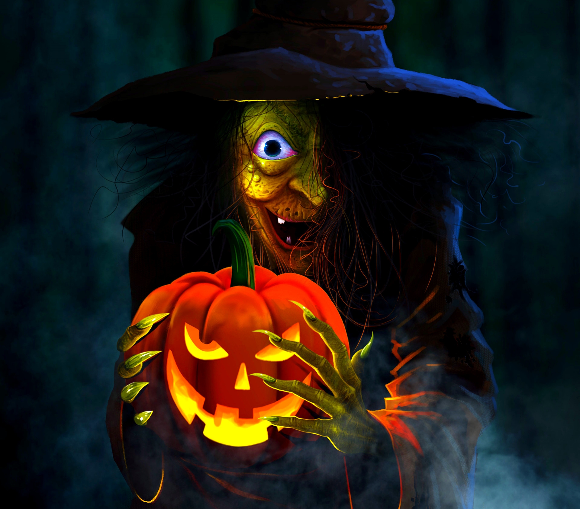 Halloween Holiday Jack O 039 Lantern Witch 1920x1686