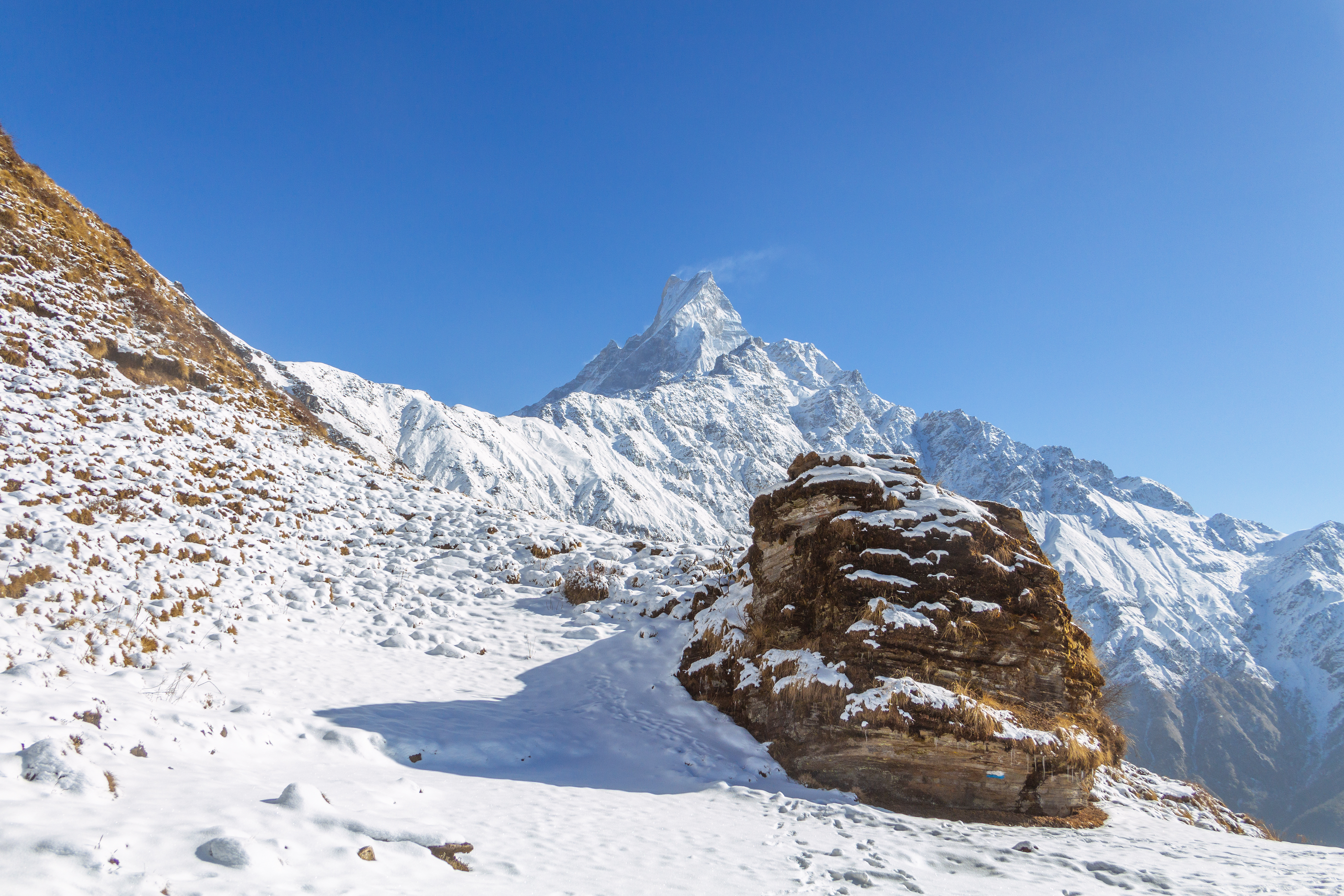 MachhapuchhreHimal Nepal Landscape Mountains Snow Nature 5184x3456