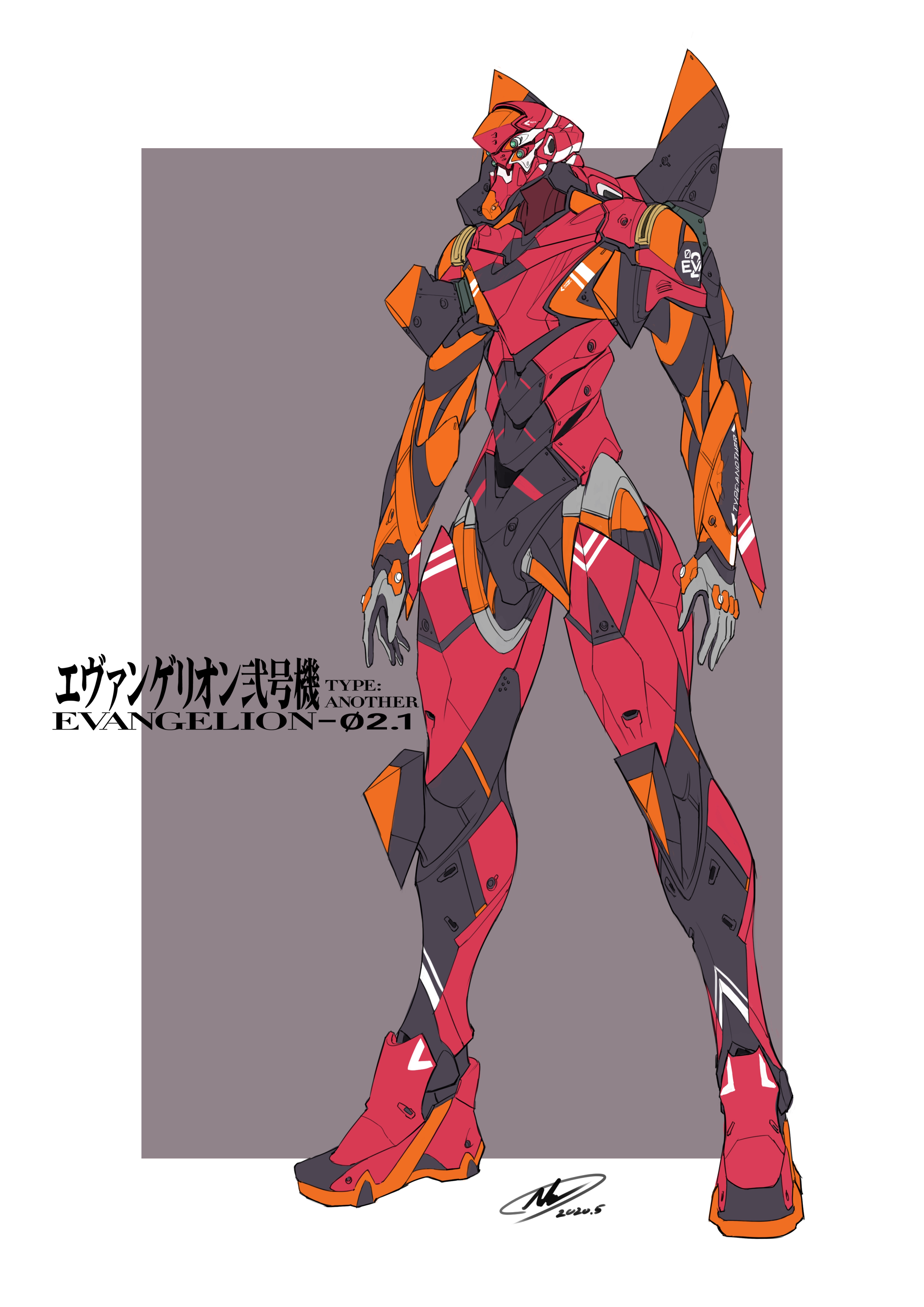 Neon Genesis Evangelion Anime EVA Unit 02 Andrew L 2894x4093