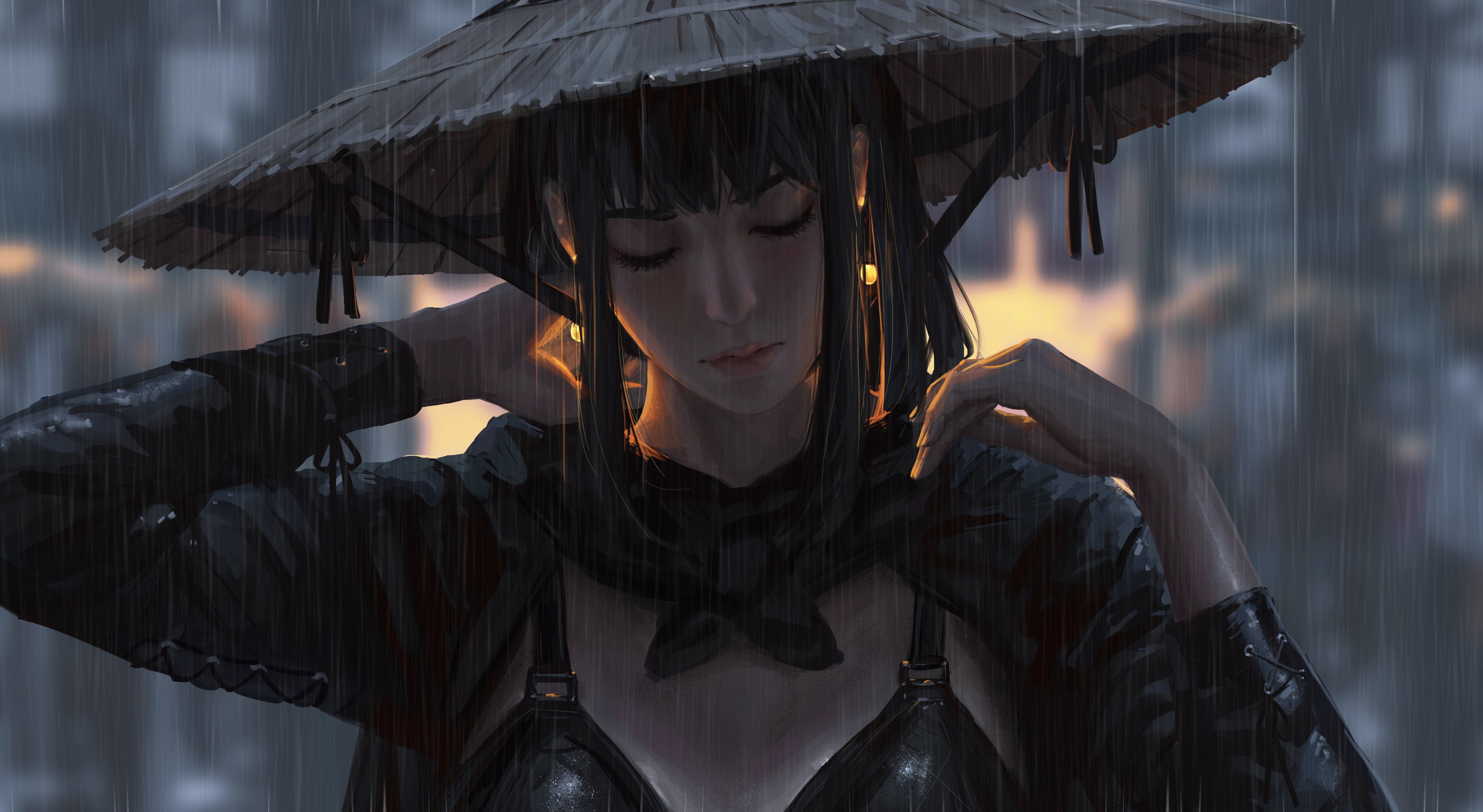 Digital Art Fantasy Warrior Warrior Girls Original Characters Bad Guys GUWEiZ 4096x2243