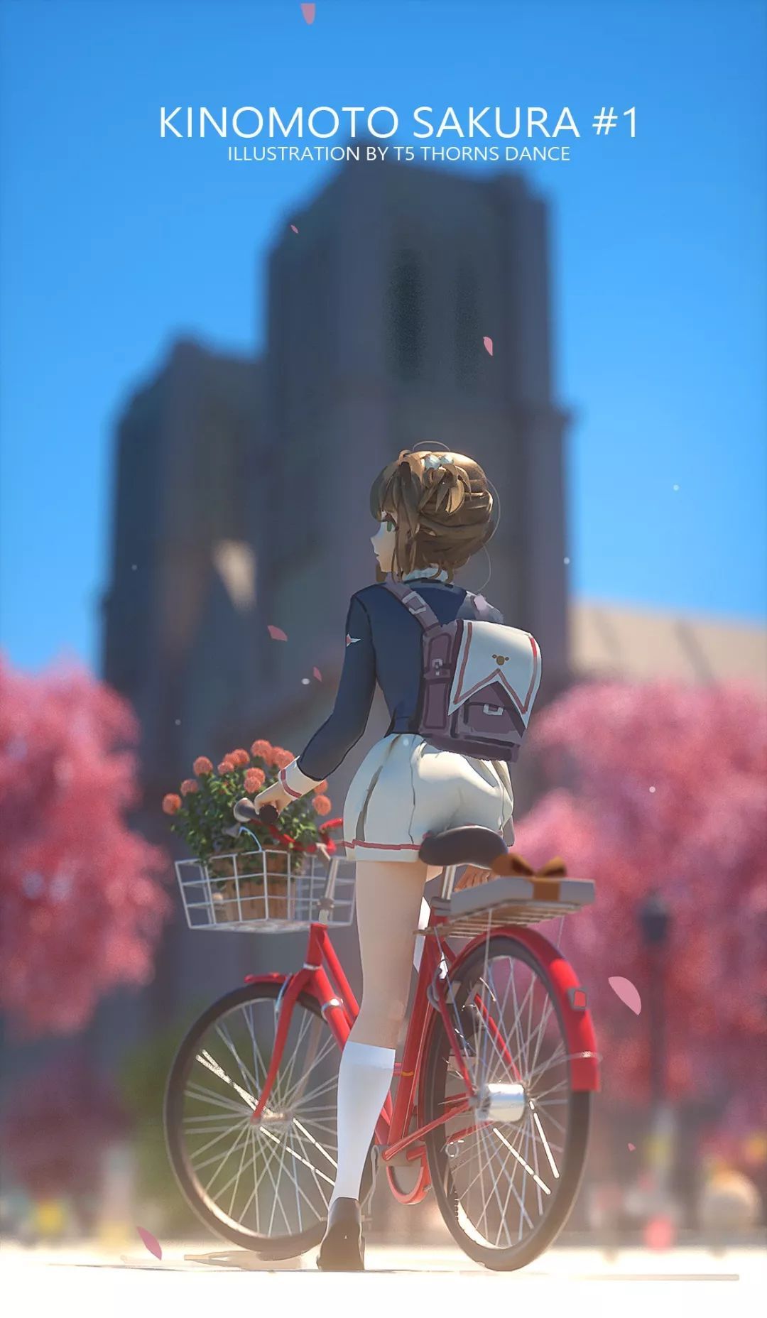 Bicycle Bag Anime Women With Bicycles Vehicle Women Outdoors Outdoors Legs Anime Girls T5 Card Capto 1080x1856