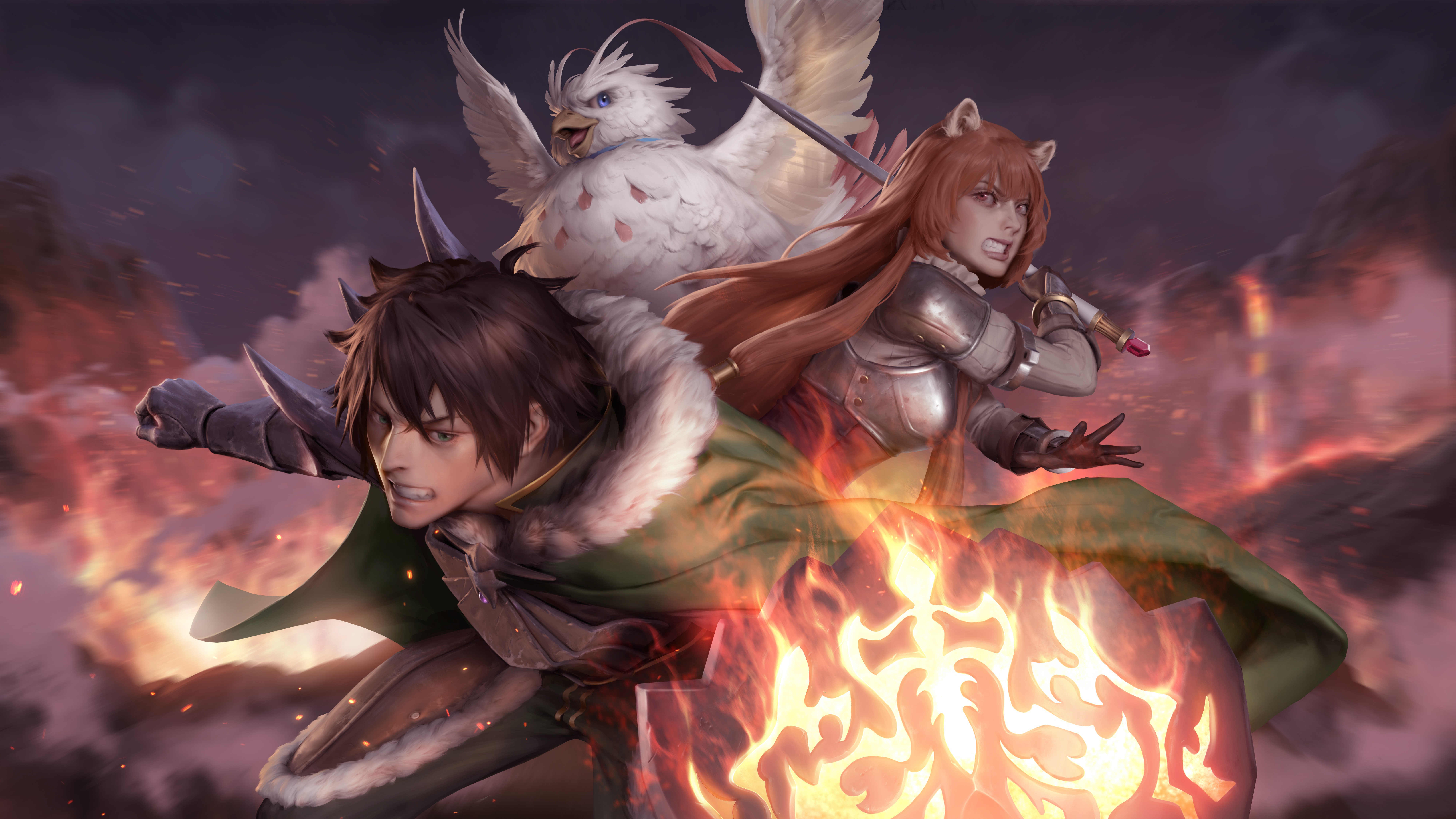 Filo The Rising Of The Shield Hero Naofumi Iwatani Raphtalia The Rising Of The Shield Hero Shield 8000x4500