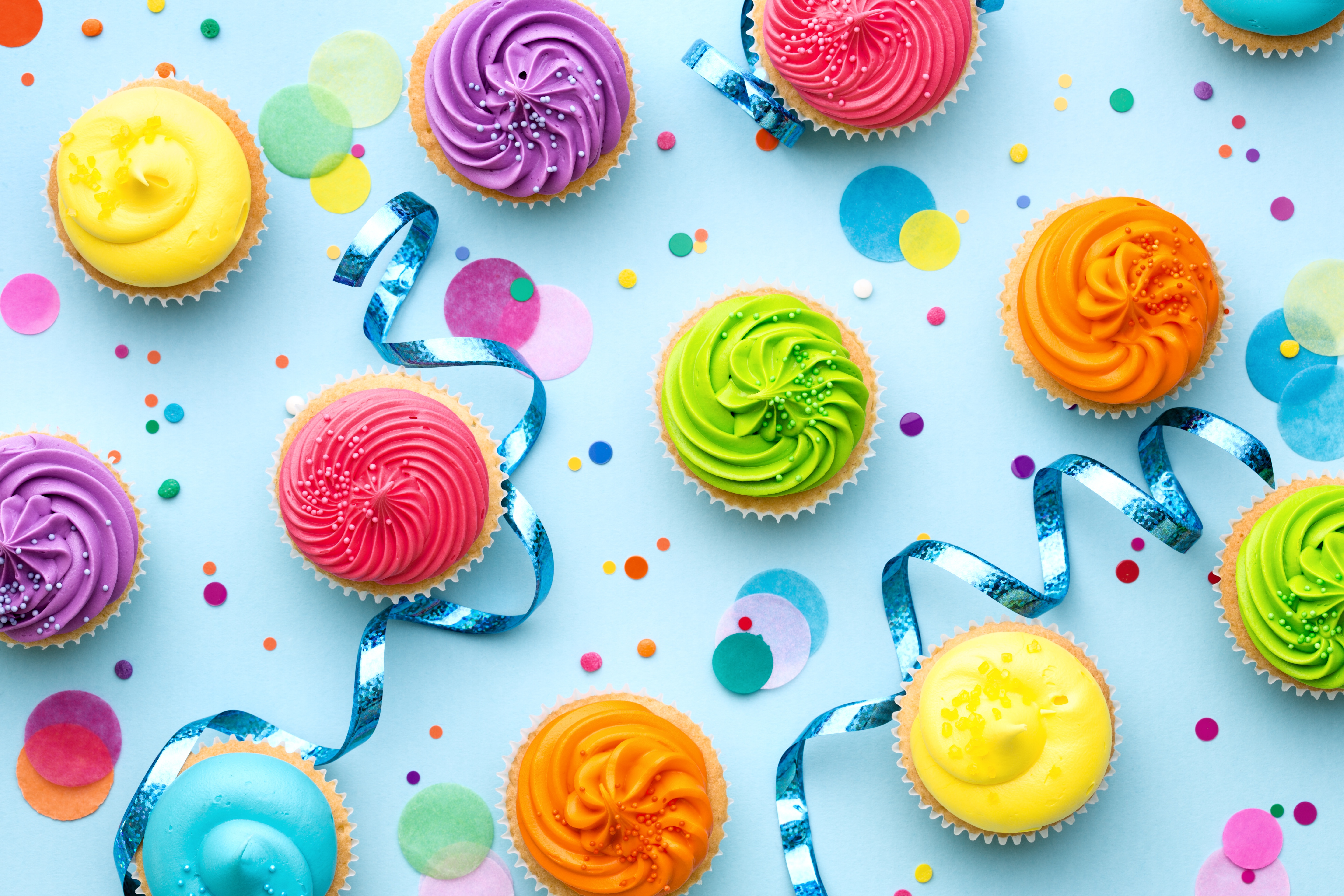 Colorful Cupcake Pastry Still Life 5760x3840