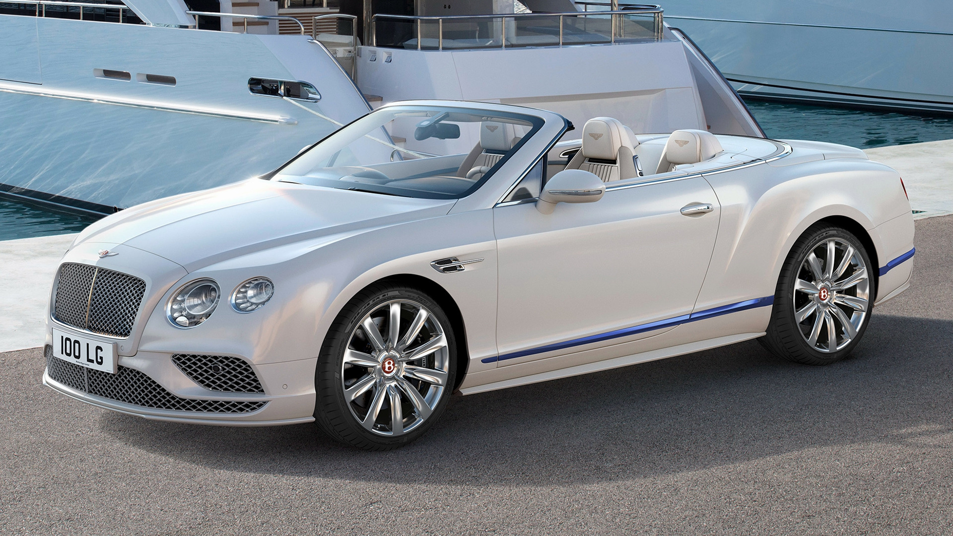 Bentley Continental Gt Car Convertible Luxury Car White Car 1920x1080