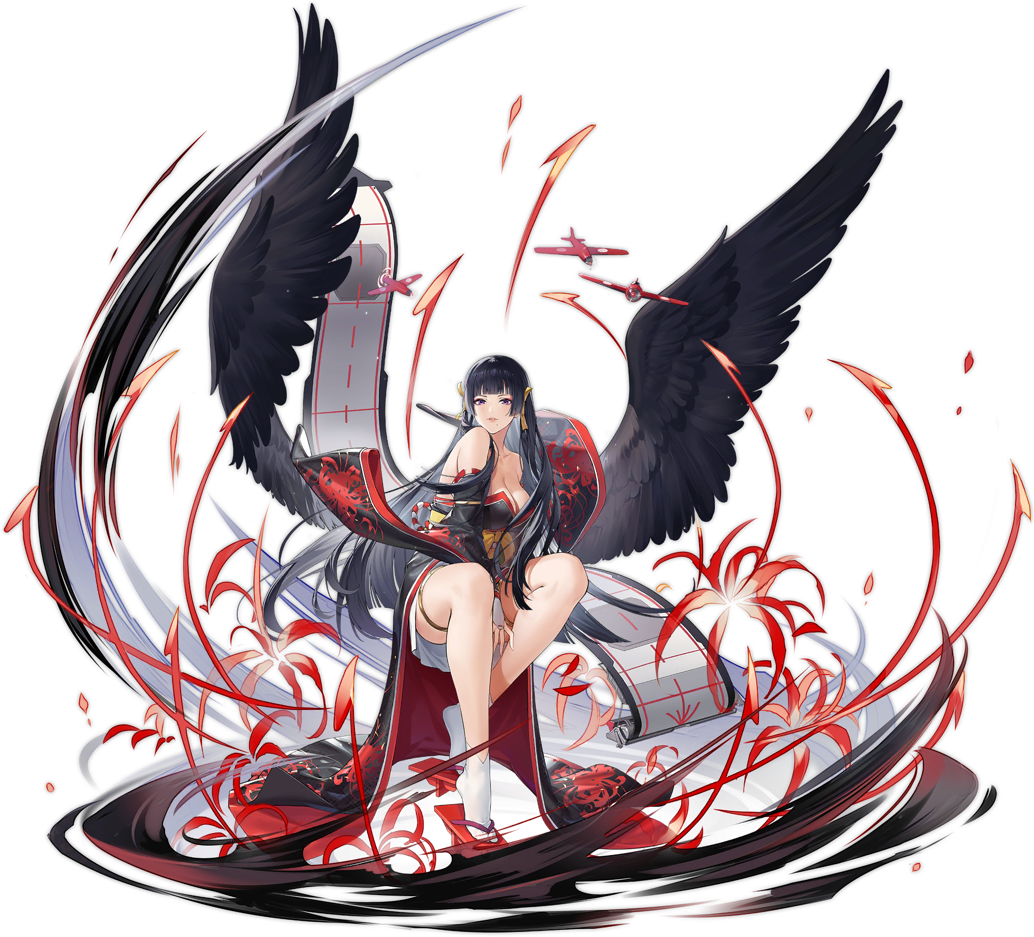 Anime Girls Azur Lane Nyotengu Black Wings 2048x1856