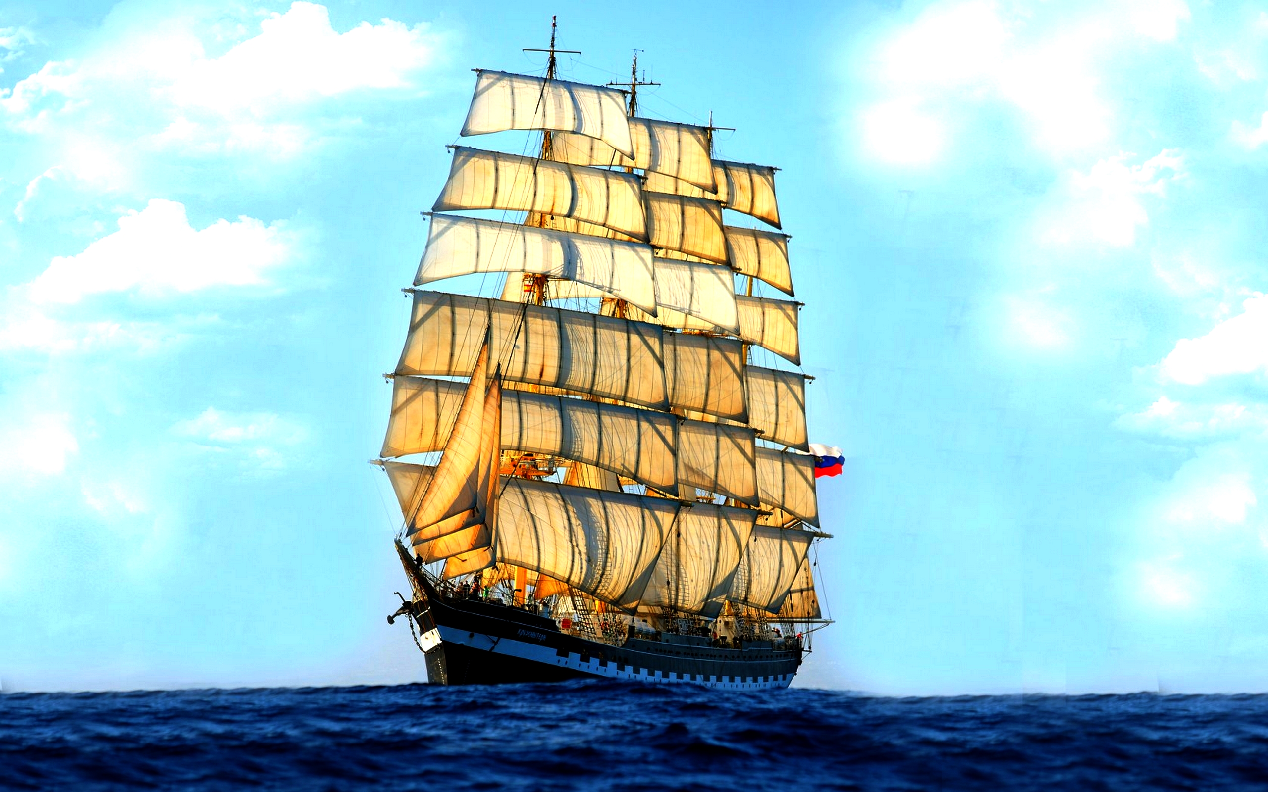 Sail Sailboat Ship Vehicle 2560x1600