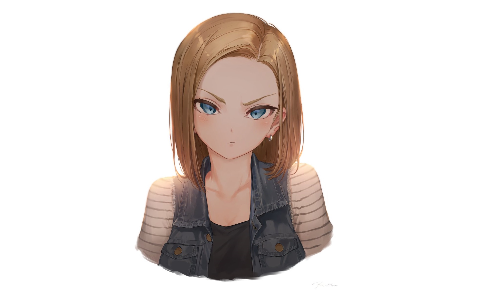 Android 18 Dragon Ball Blue Eyes Girl 1976x1200
