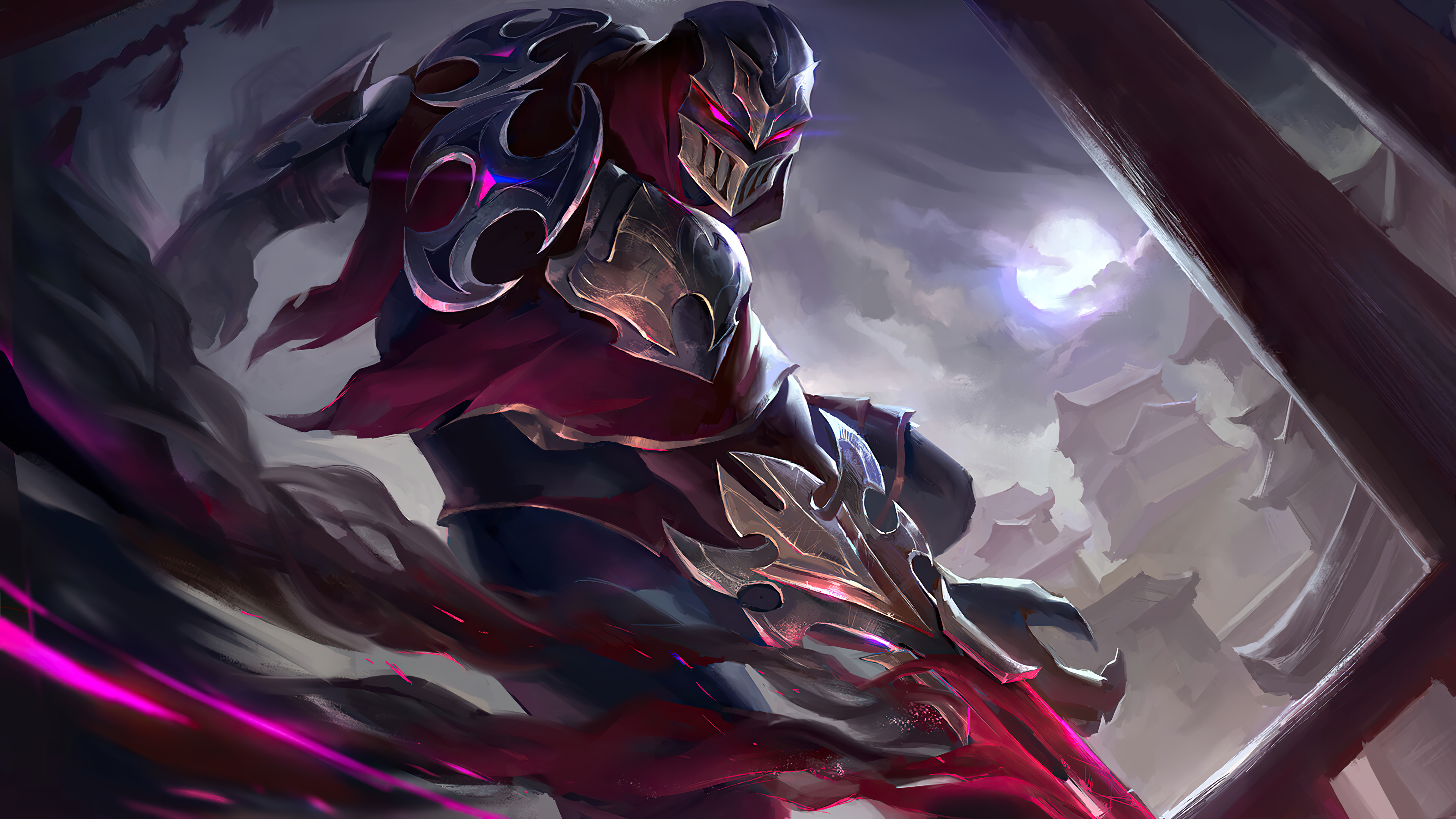 Runeterra Riot Games Zed Zed League Of Legends Shadow Red Eyes Looking At Viewer 3840x2160