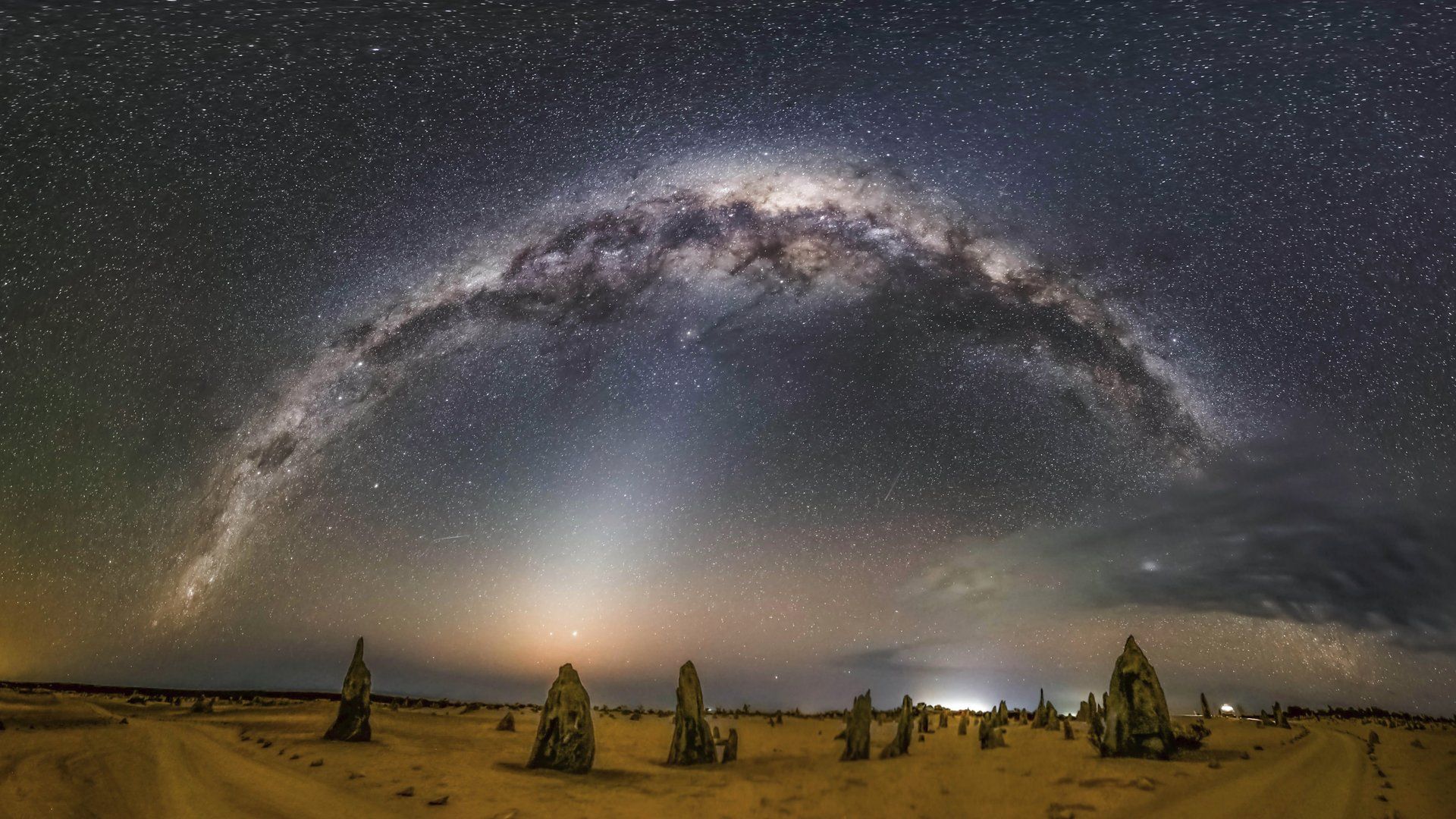 Milky Way Starscape Skyscape Sky Astronomy 1920x1080