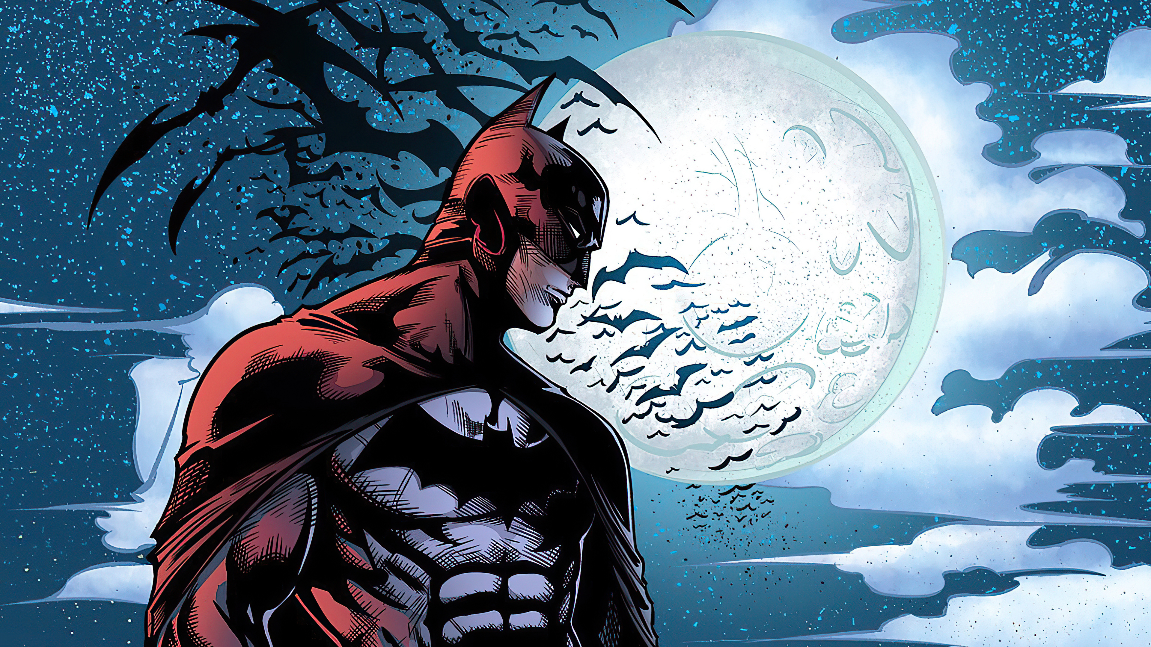 Bat Batman Dc Comics Moon 3840x2160