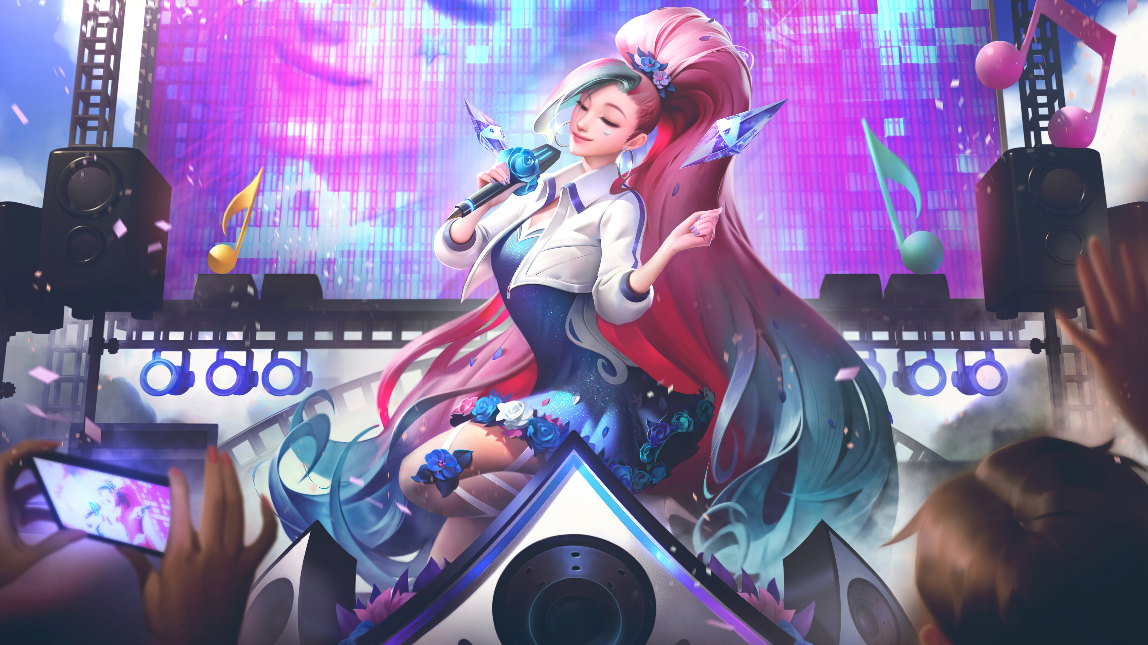 Seraphine Seraphine League Of Legends K DA Kda League Of Legends Riot Games Music 3840x2160