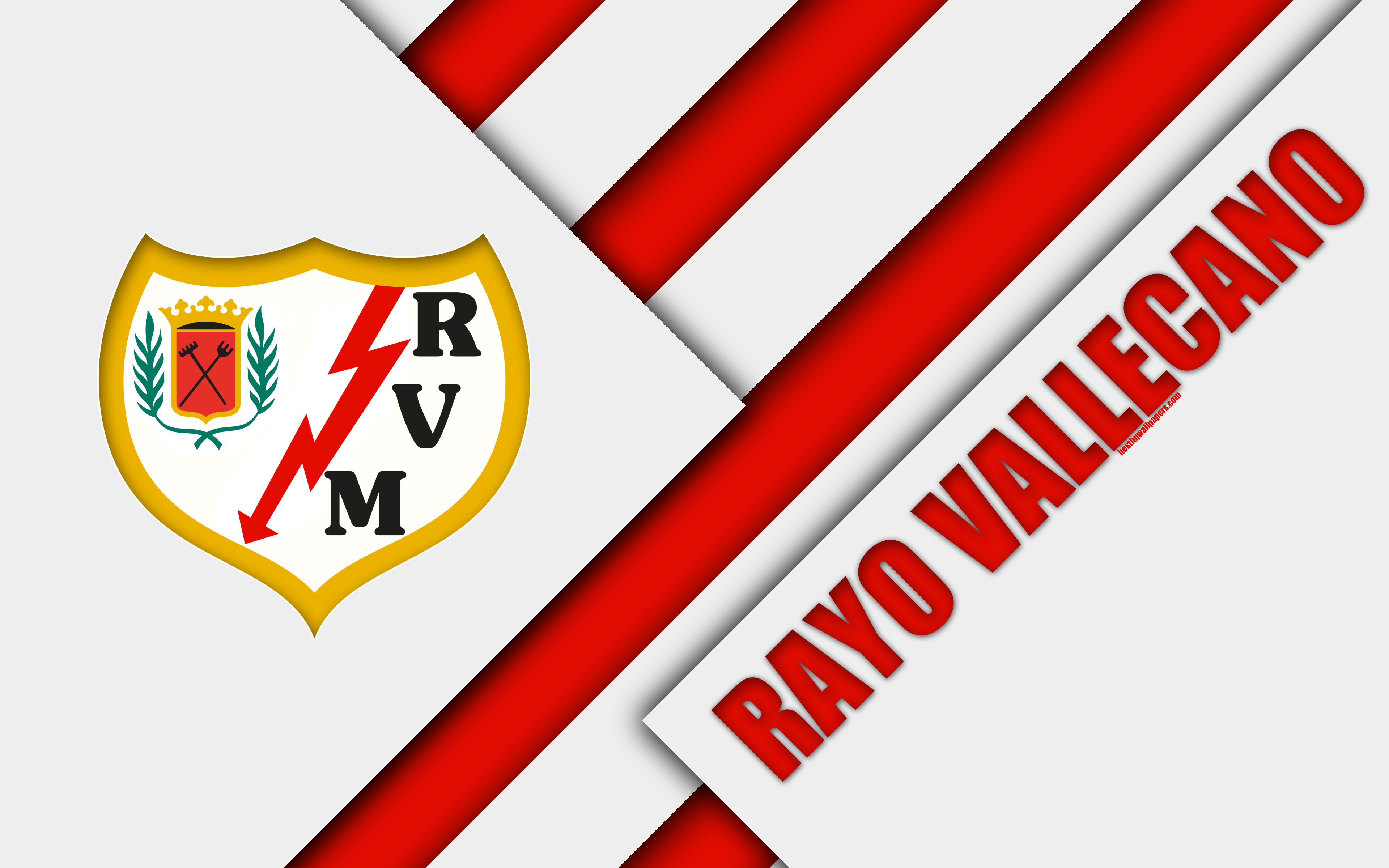 Emblem Logo Rayo Vallecano Soccer 3840x2400