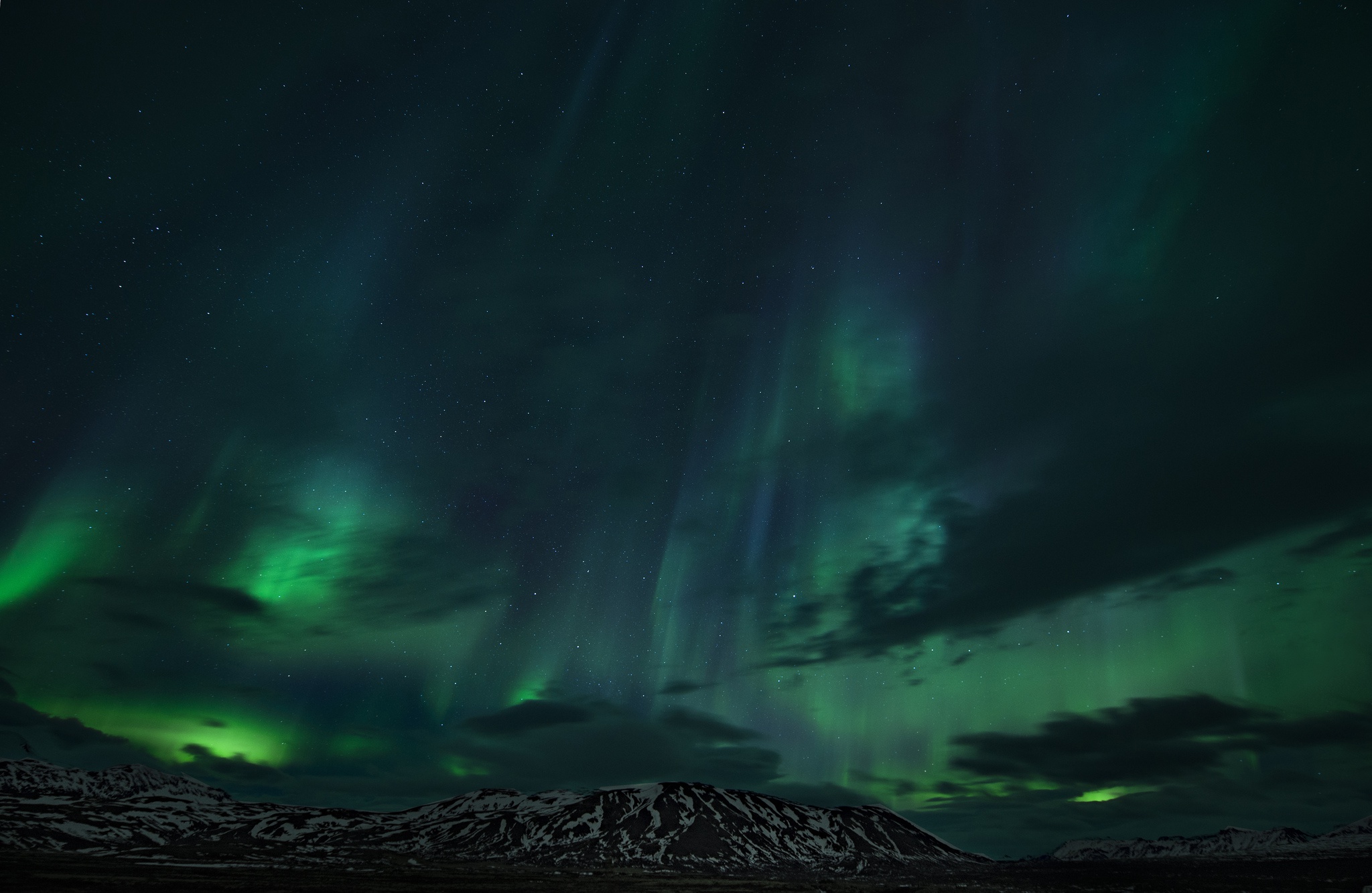 Aurora Borealis Light Nature Night Sky 2048x1332