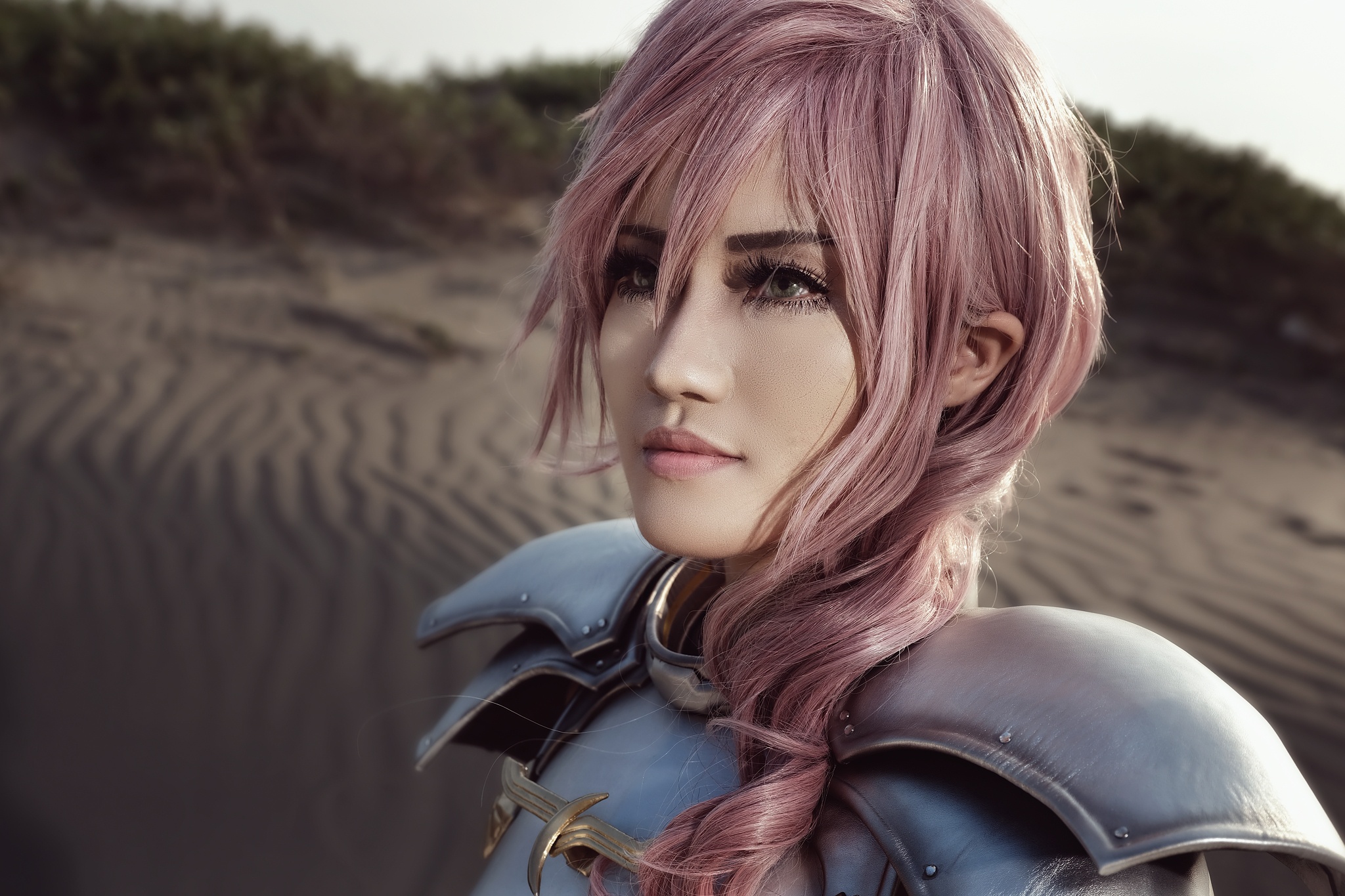 Cosplay Final Fantasy Girl Model Pink Hair Woman 2048x1365