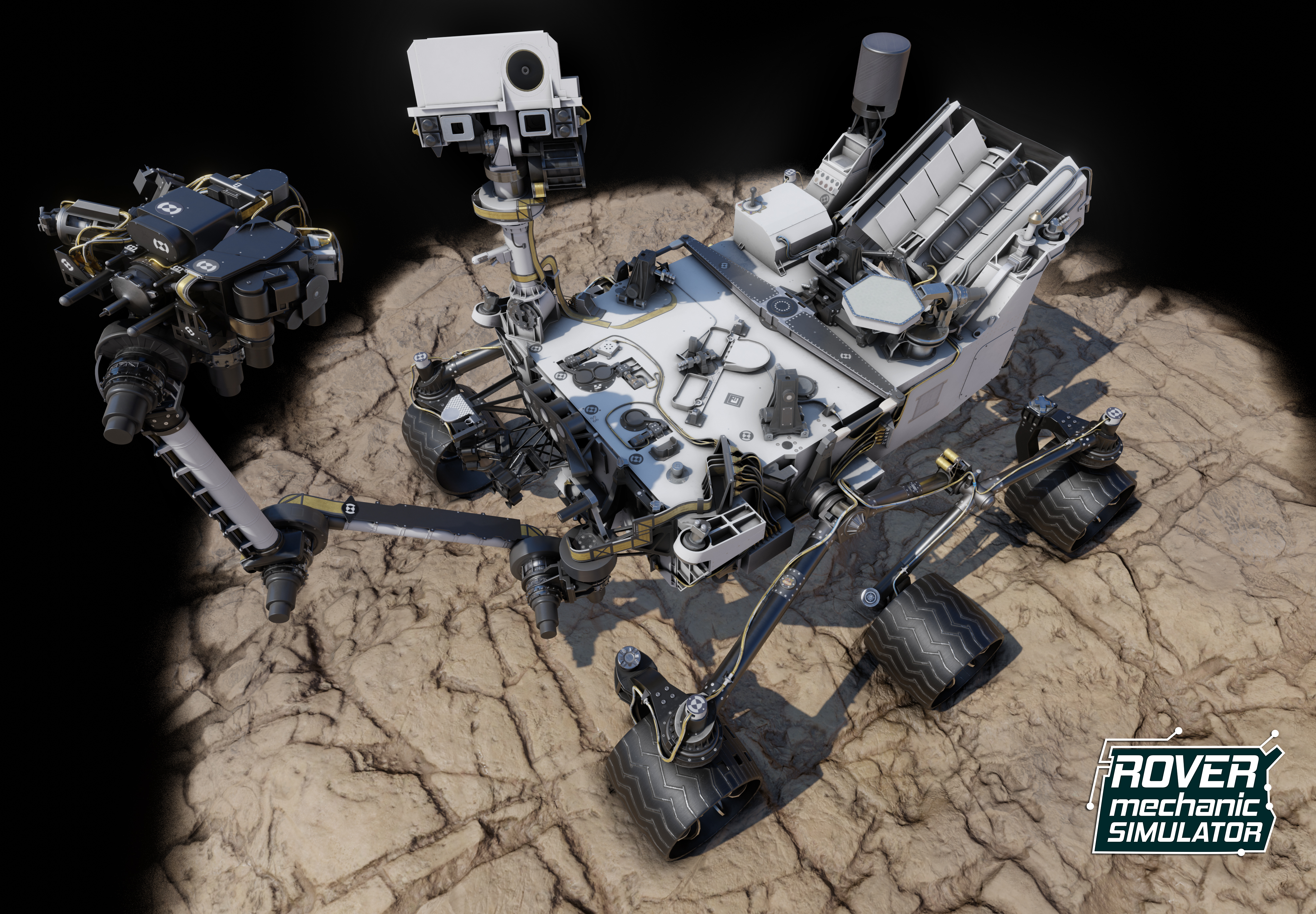 Rover Curiosity Vehicle Space Art Mars 4028x2796