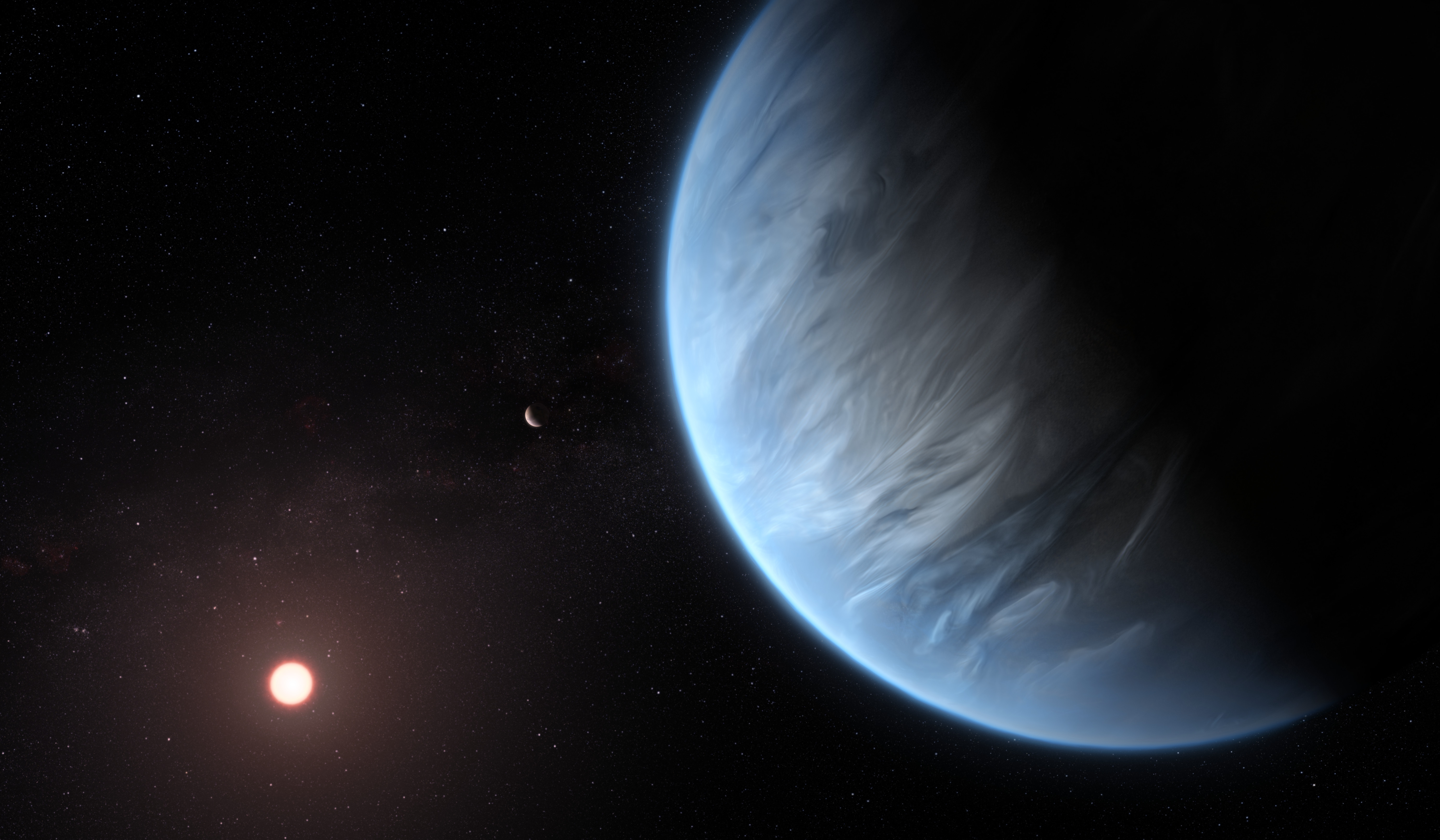 Space Planet Stars Universe Galaxy Milky Way Solar System Sun K2 18b Exoplanet 6000x3500