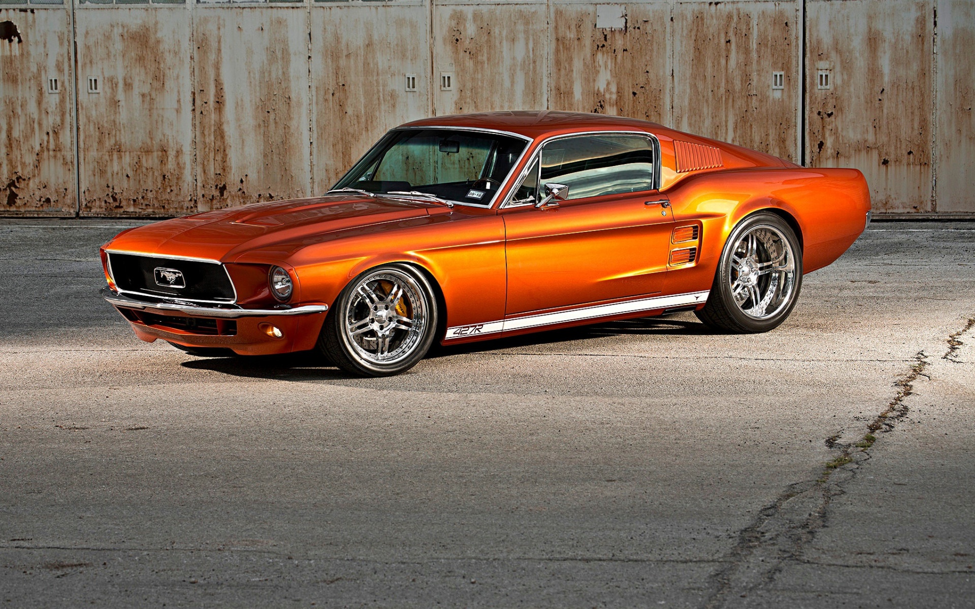 Car Ford Ford Mustang Muscle Car Orange Car Vehicle 1920x1200