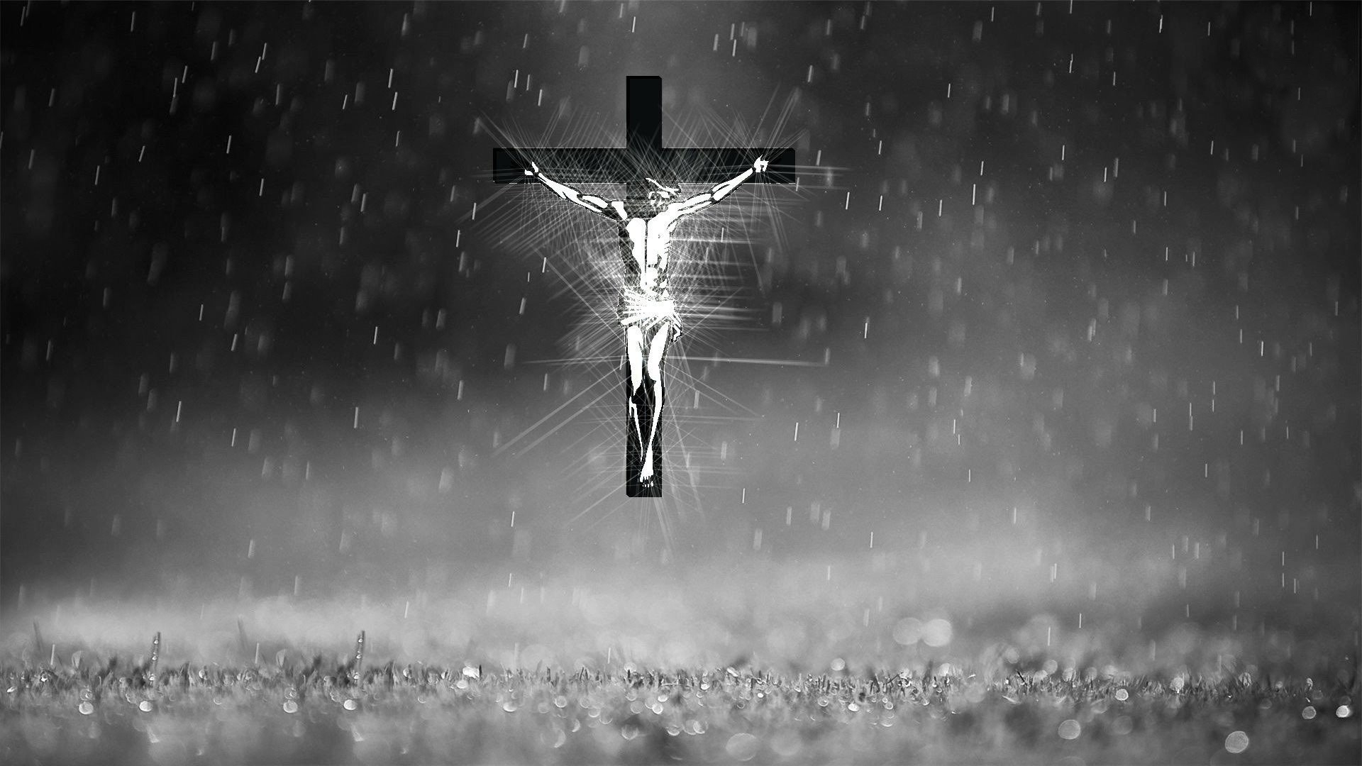 Black Amp White Christian Cross Jesus 1920x1080