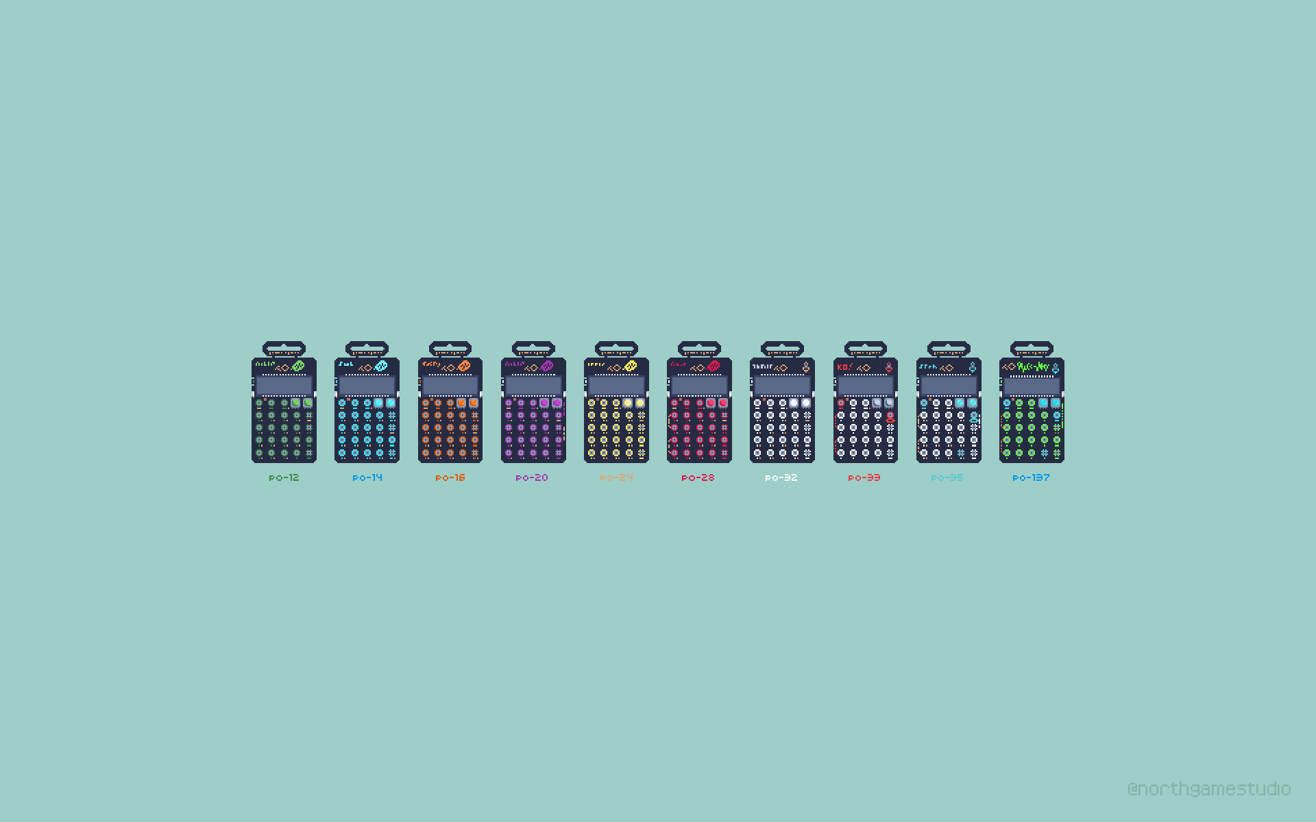 Music Synthesizer Pixel Art Minimalism 1920x1200