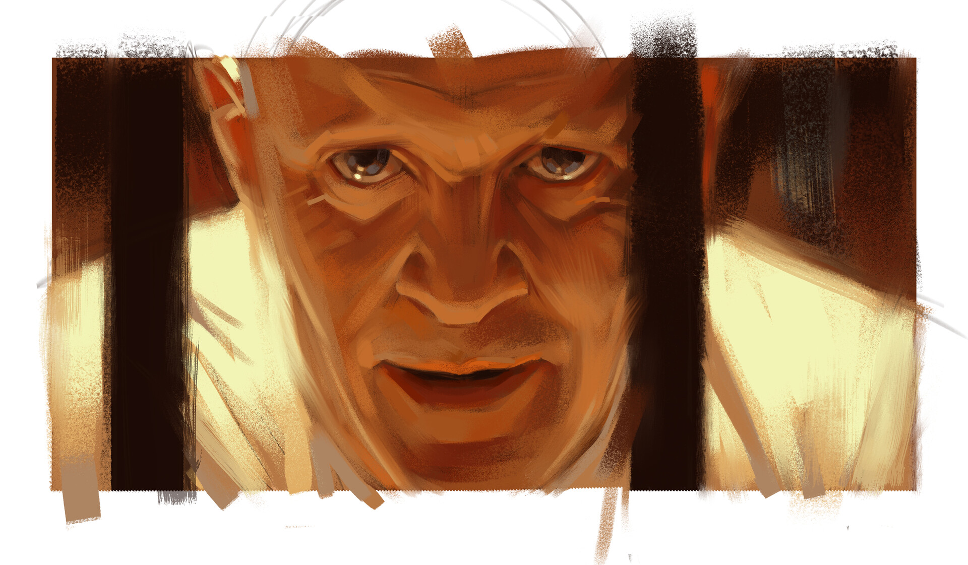 Anthony Hopkins Hannibal Lecter Artwork Face Men Portrait Movies The Silence Of The Lambs 1920x1121