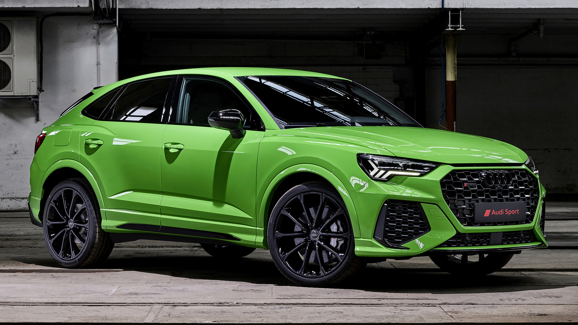 Audi Rs Q3 Sportback Car Green Car 1920x1080