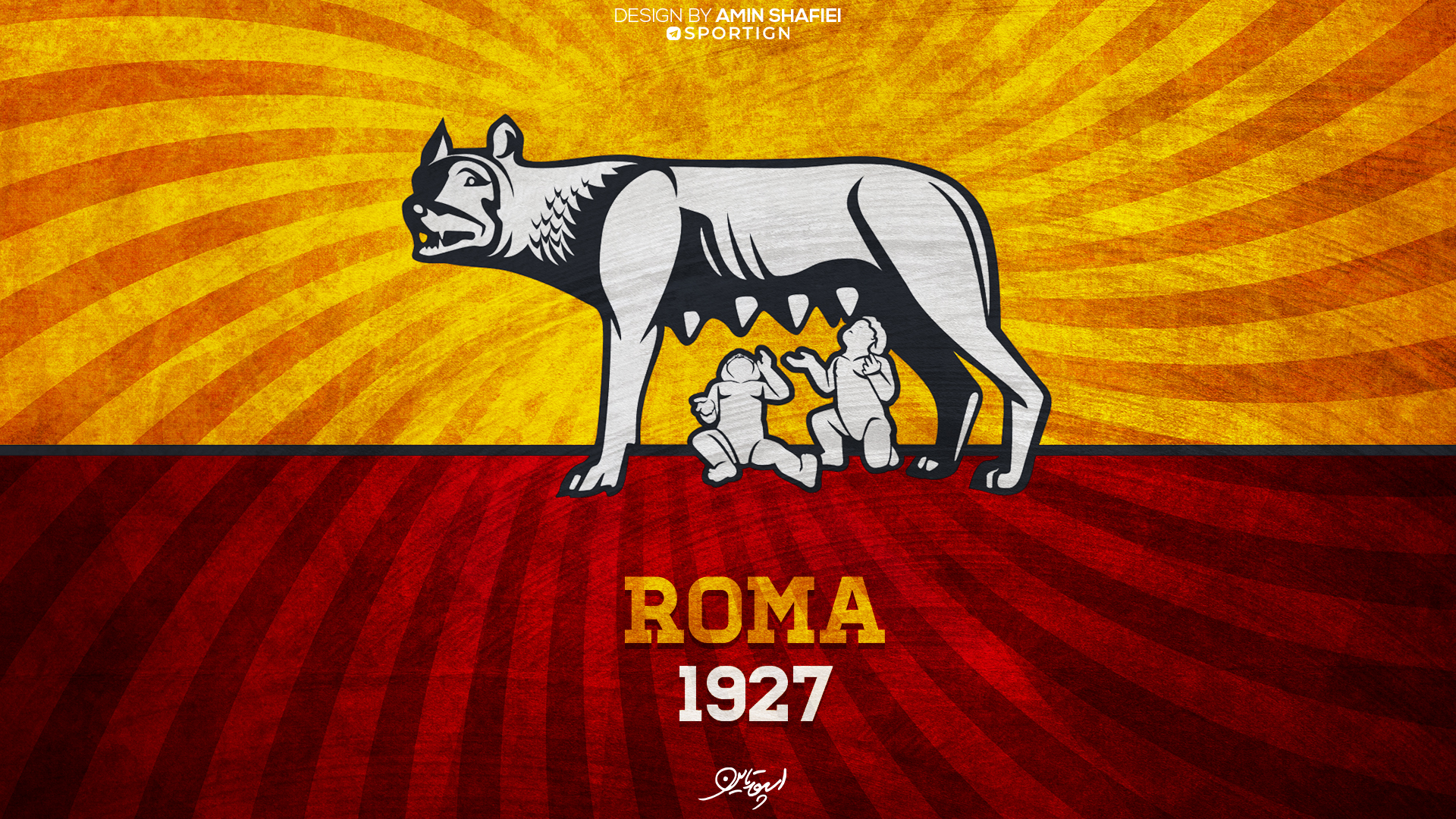 A S Roma Emblem Logo Soccer 1920x1080