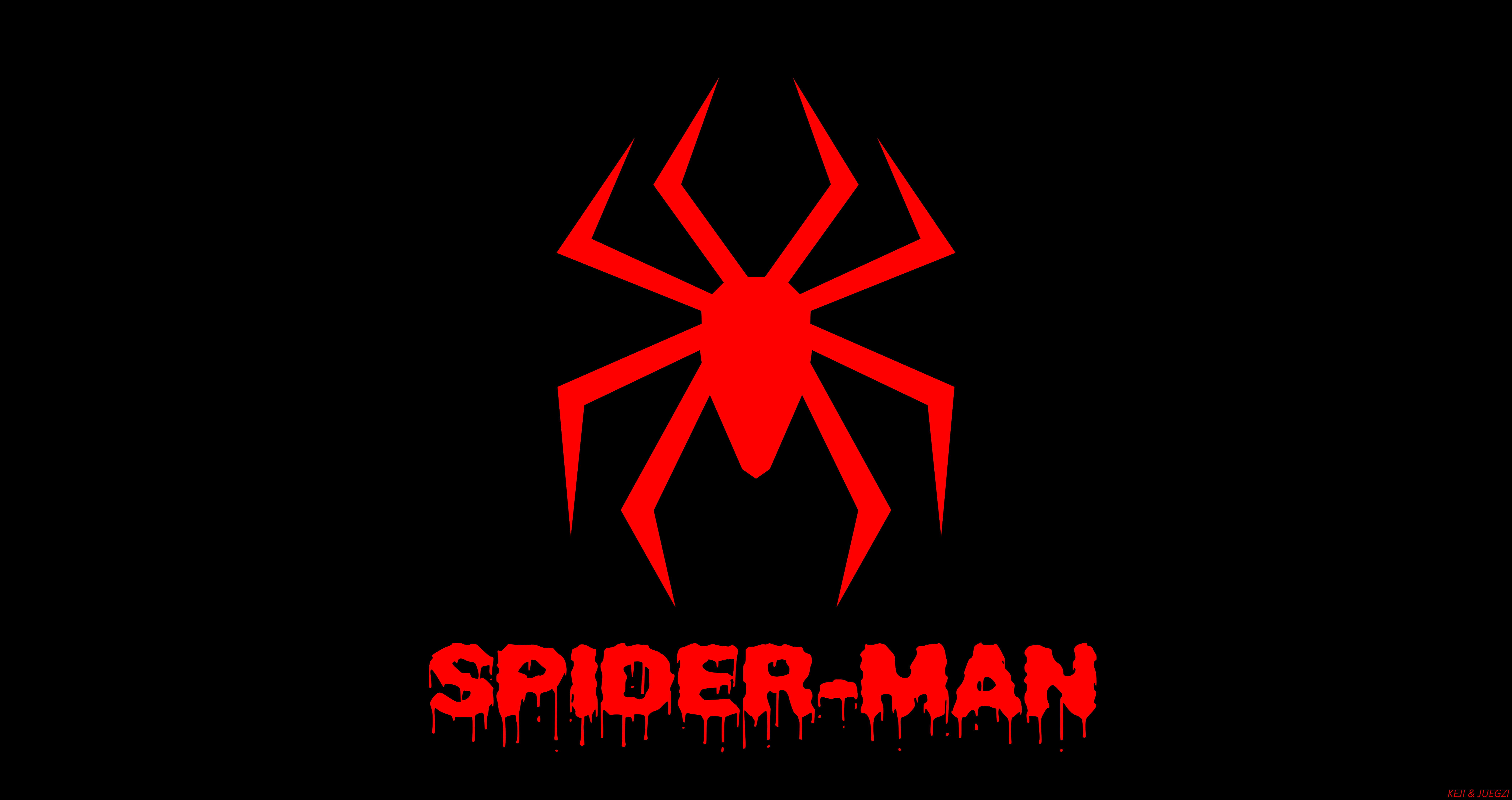 Black Shapes Spider Man Symbol 8500x4500