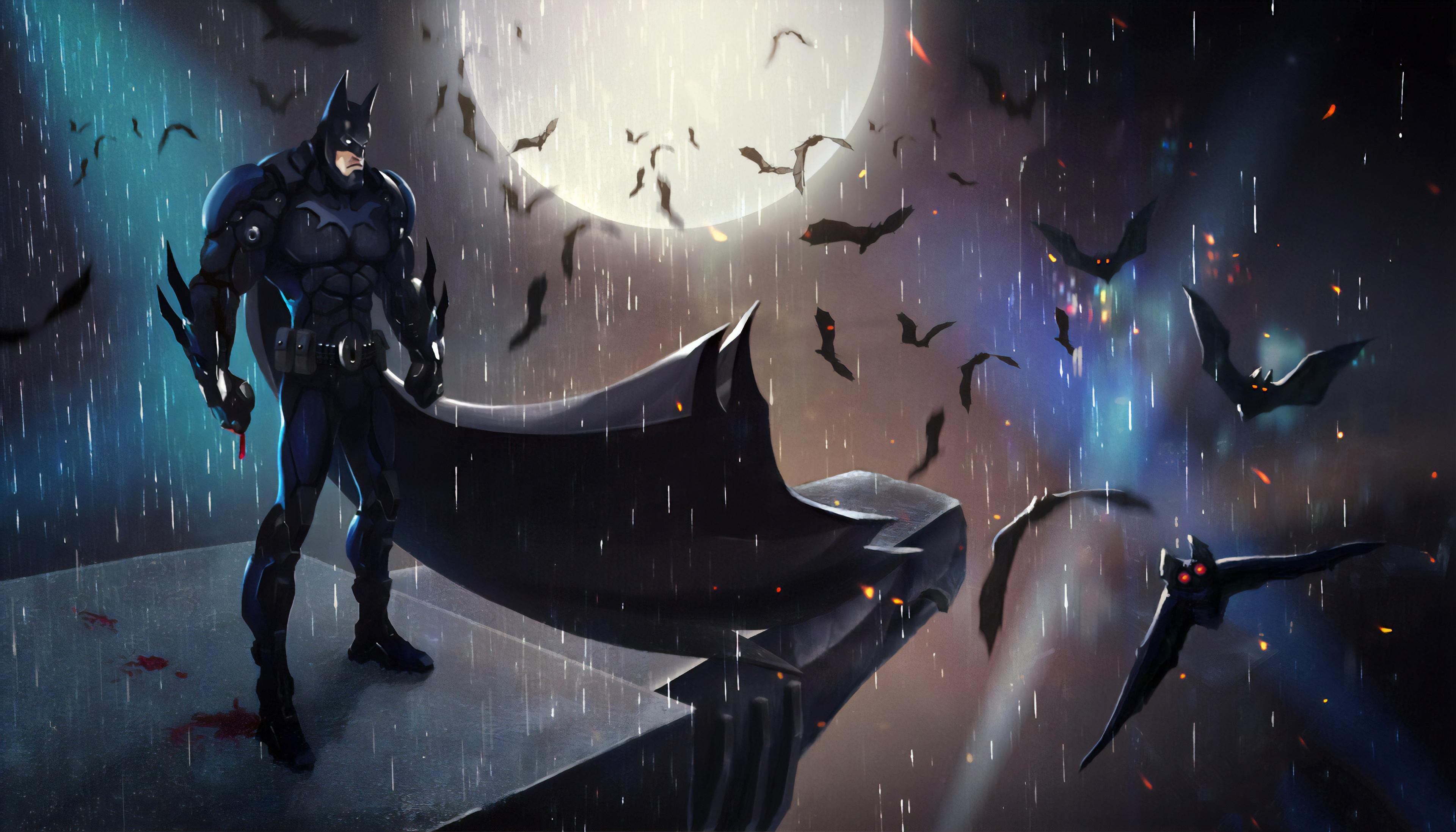 Bat Batman Dc Comics Moon 3840x2194