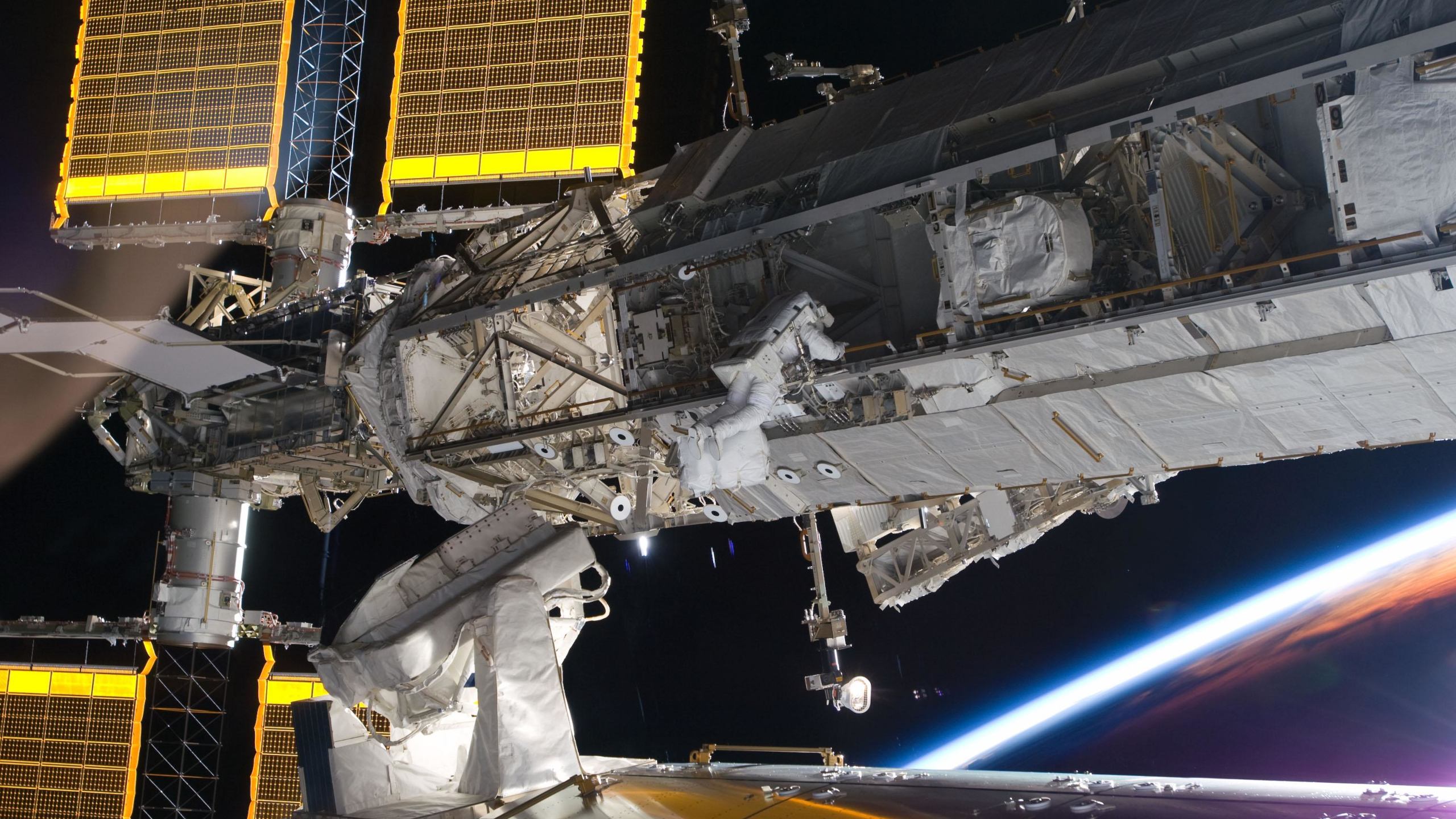 International Space Station ISS NASA Space Orbital Stations Orbit Technology Astronaut Earth Solar P 2560x1440