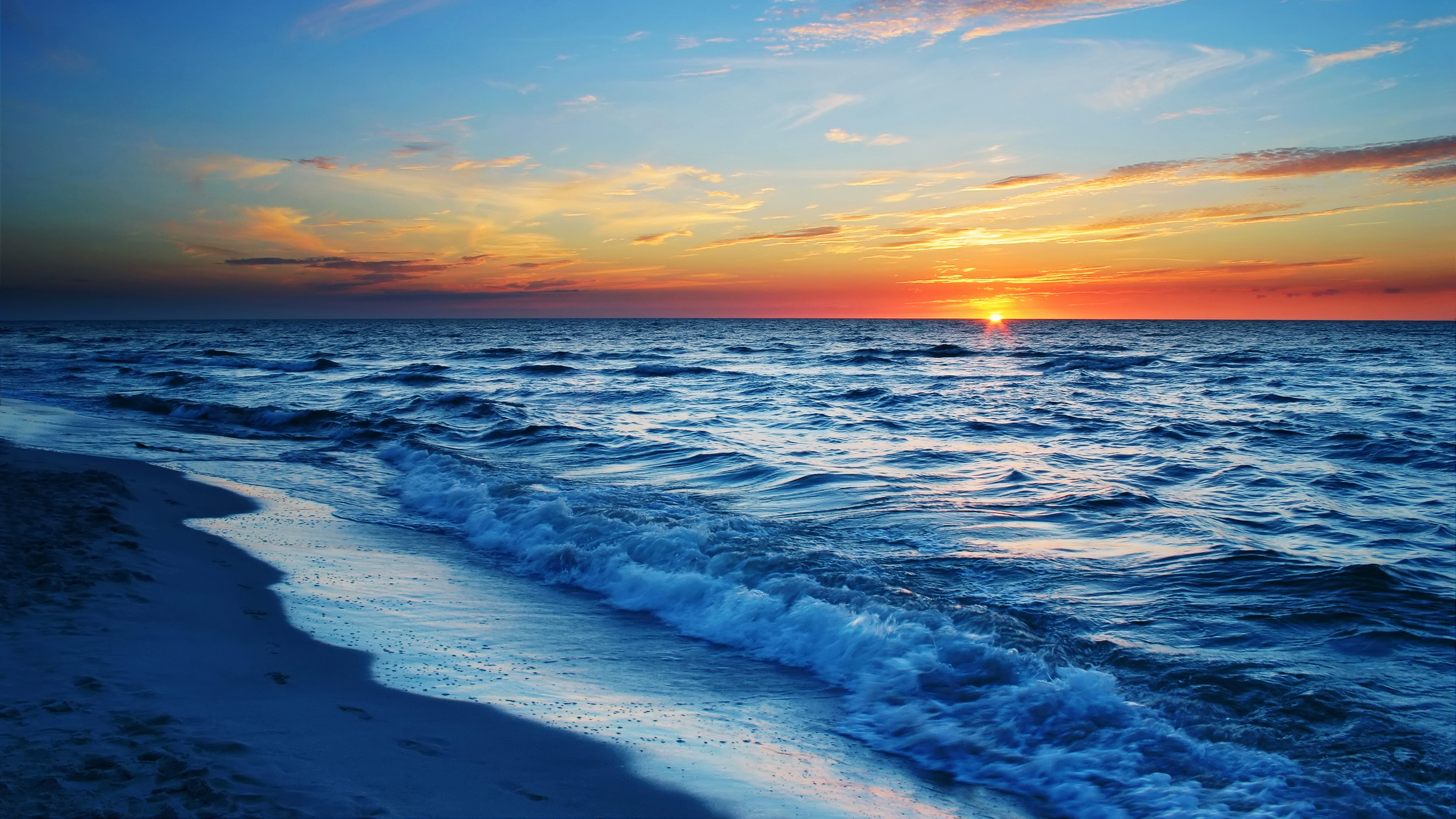 Horizon Nature Ocean Sky Sunset 3200x1800