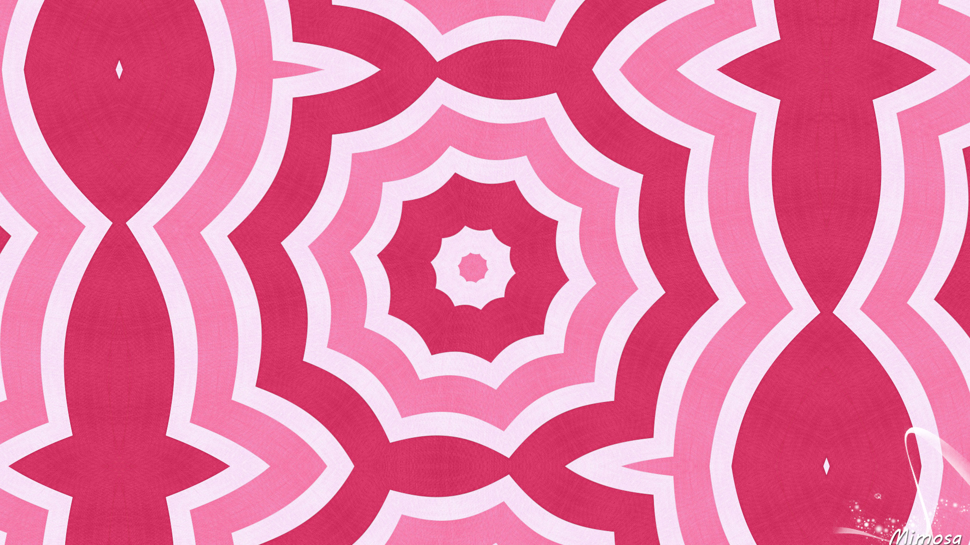 Abstract Artistic Digital Art Kaleidoscope Pattern Pink Red 1920x1080
