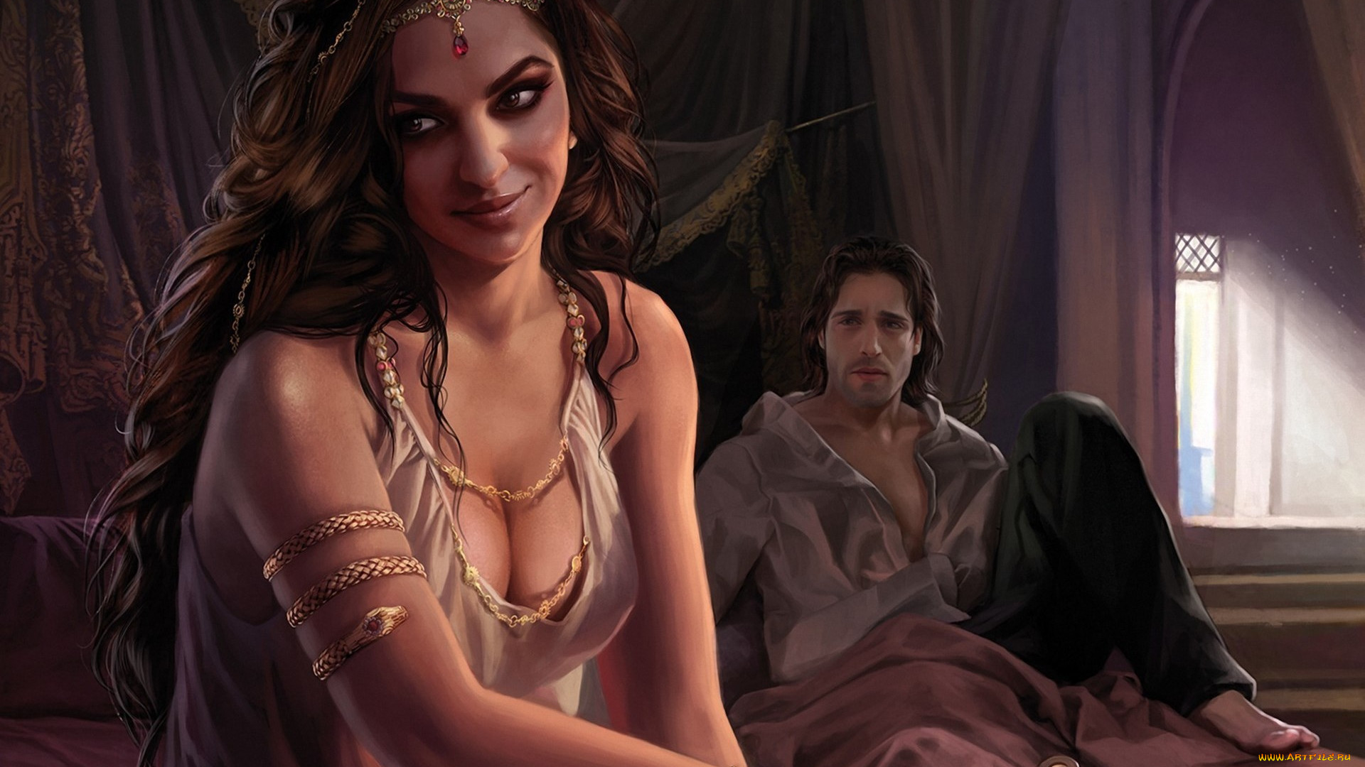Men Women Fantasy Girl Looking Away Long Hair Brunette A Song Of Ice And Fire Arianne Martell A Feas 1920x1080