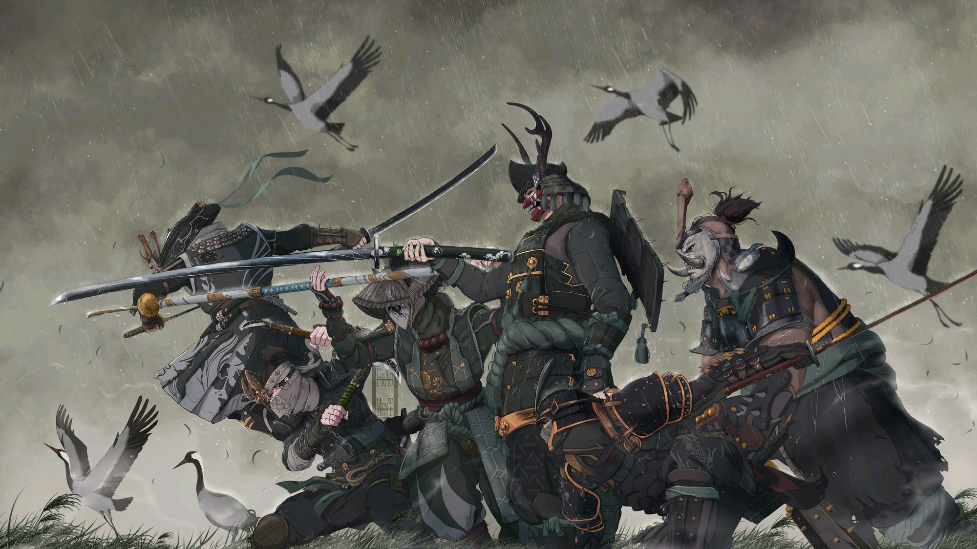 Katana Oriental Samurai Sword Warrior 2000x1125