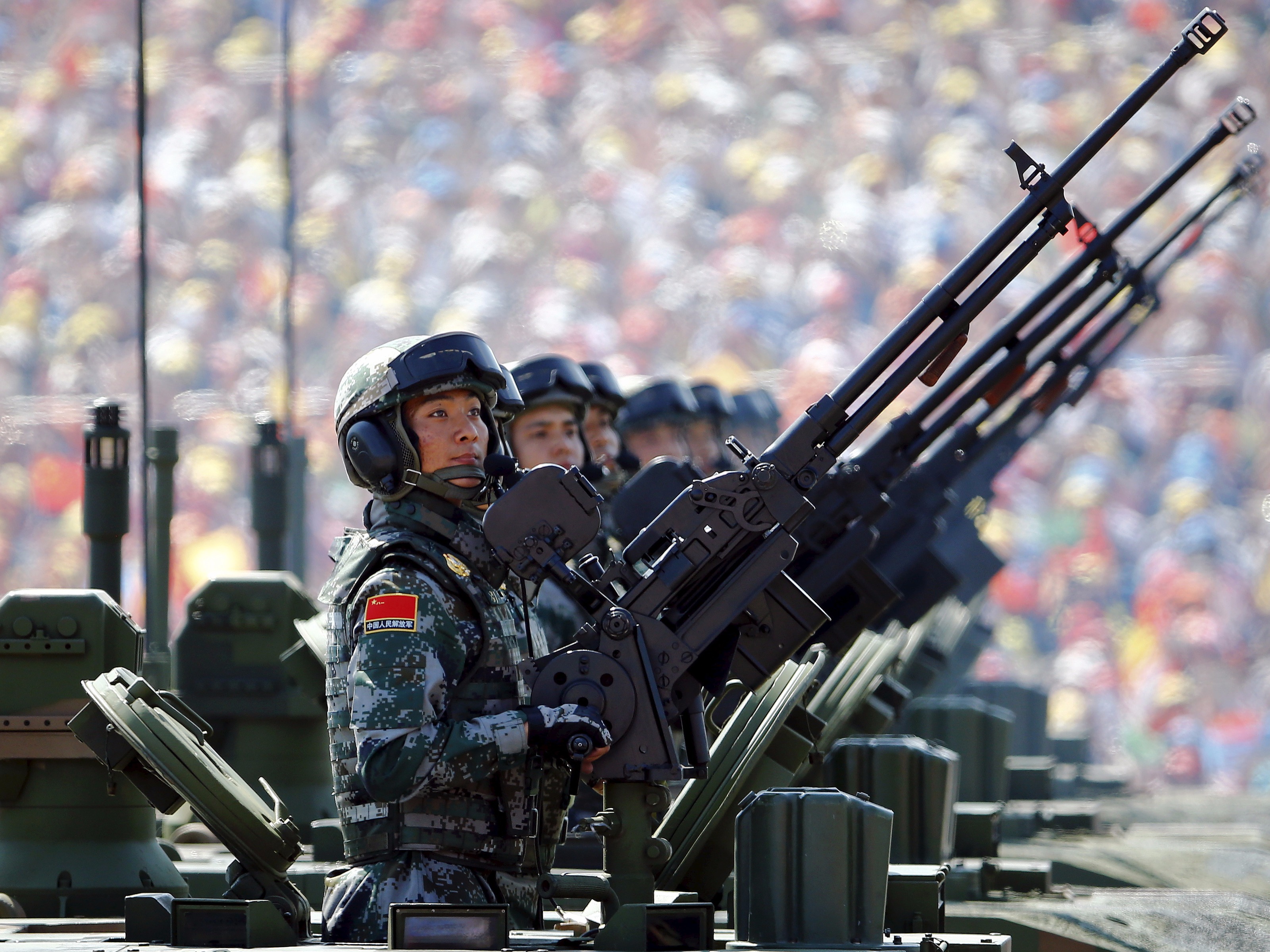 Army Chinese Army Machine Gun Man 3200x2400