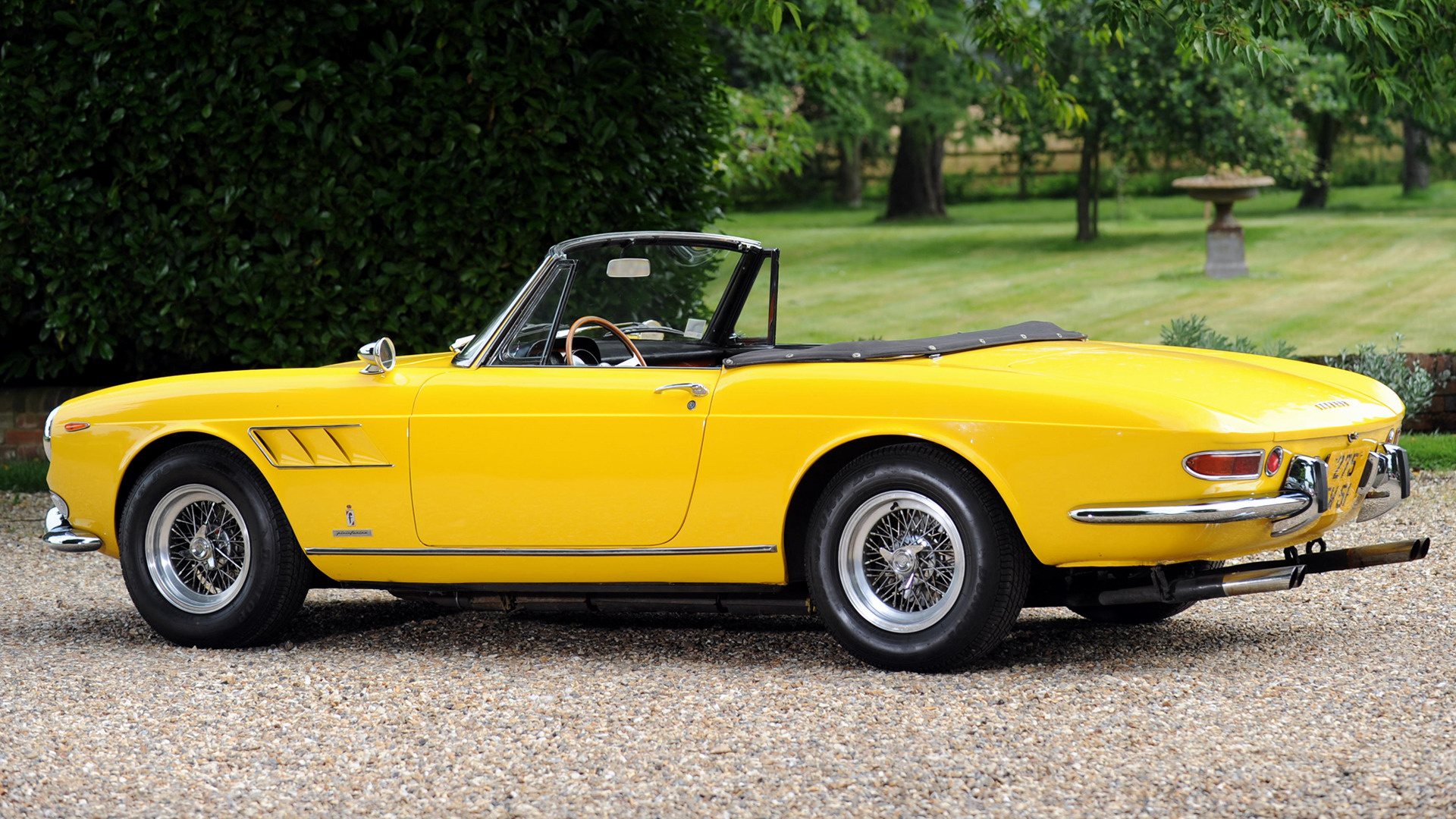 Car Ferrari 275 Gts Grand Tourer Old Car Roadster Sport Car Yellow Car 1920x1080