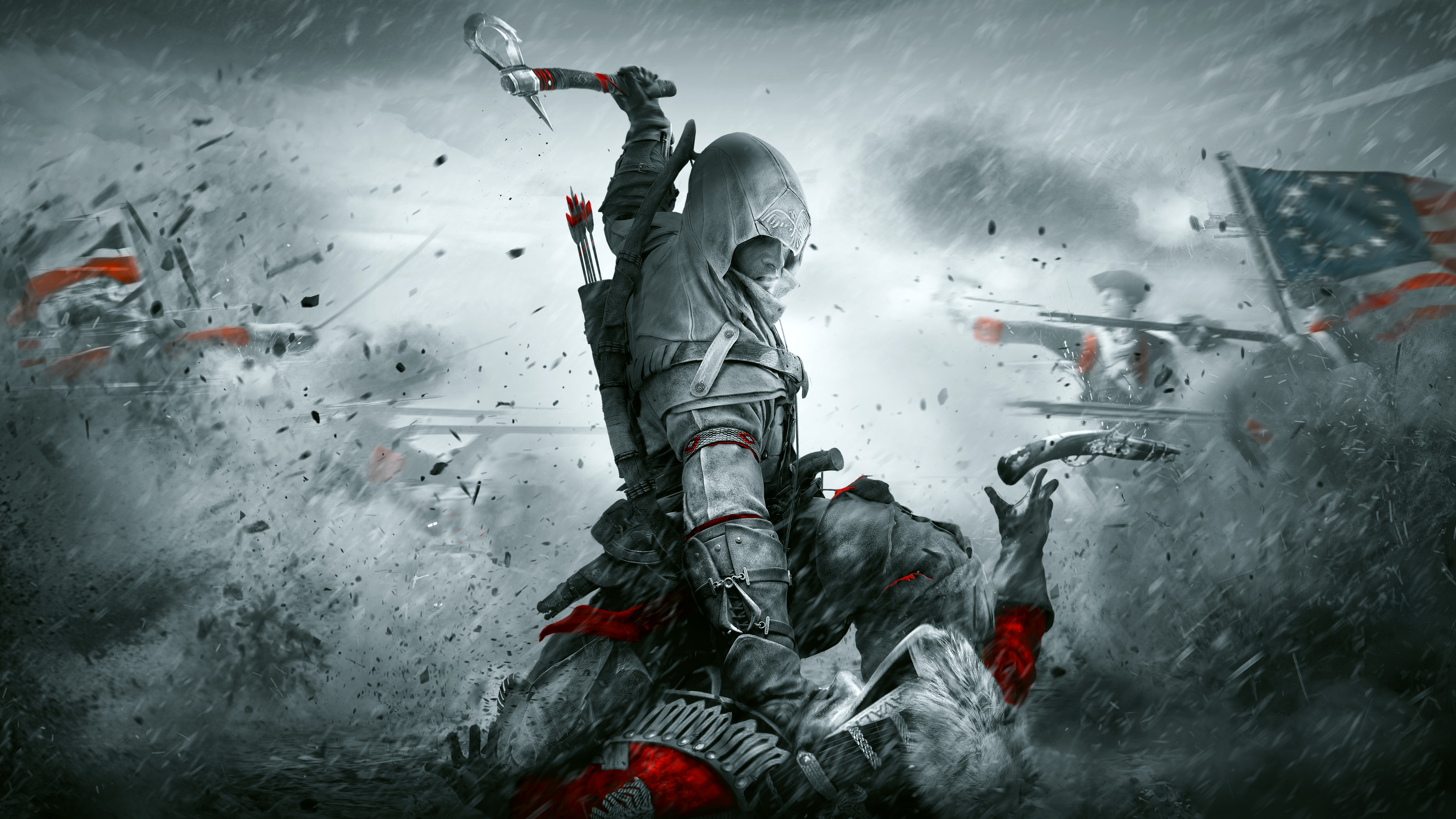 Assassin 039 S Creed Connor Assassin 039 S Creed Selective Color 3840x2160