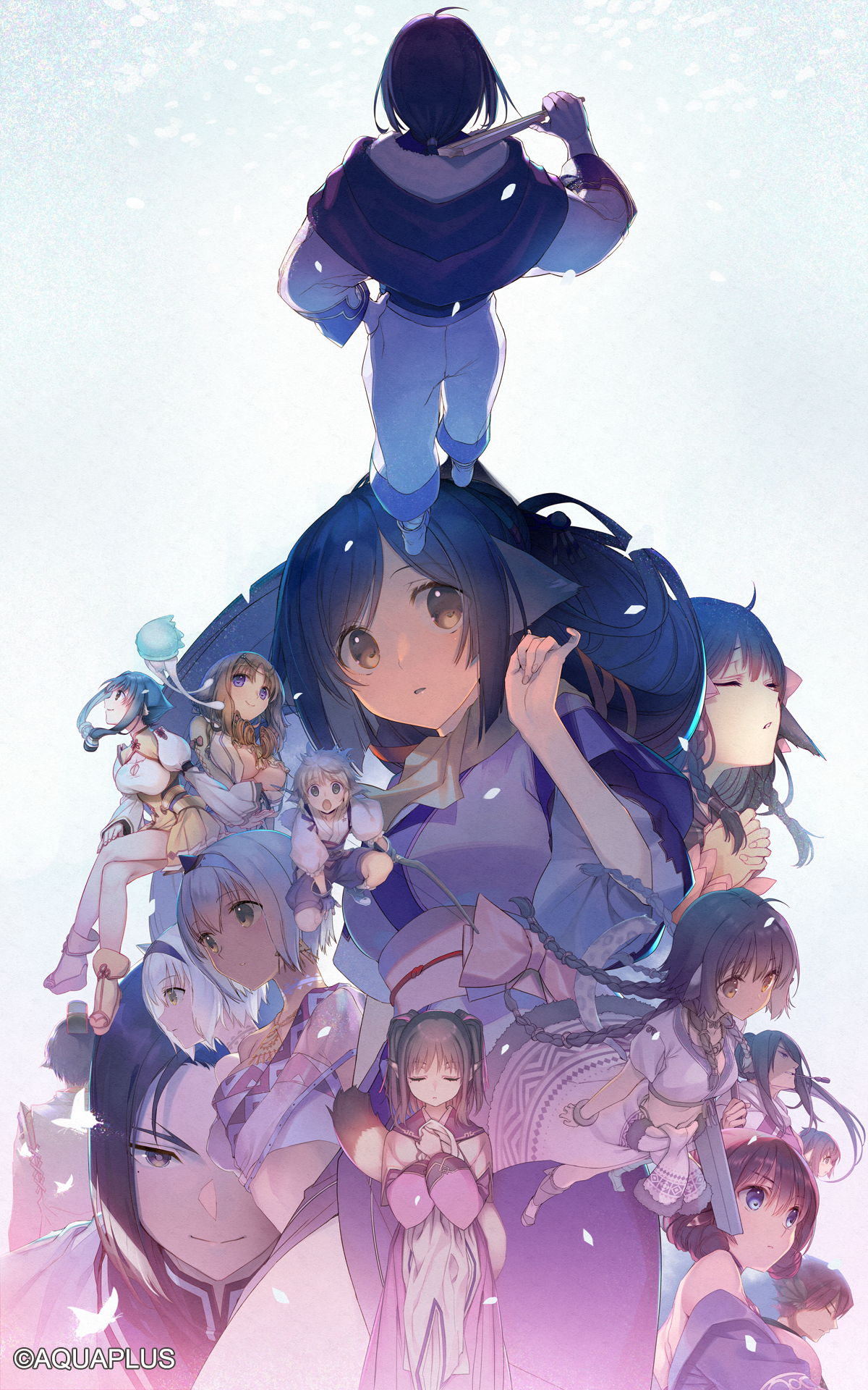 Anime Anime Girls Tatami To Hinoki Utawarerumono Vertical Simple Background 1200x1920