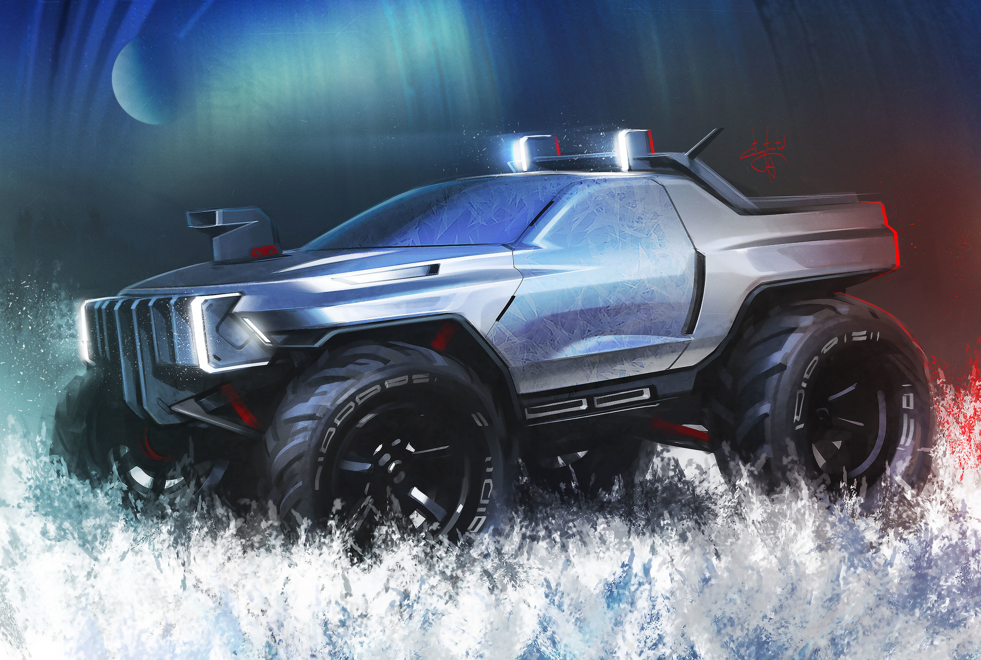 Aleksandr Sidelnikov Truck Concept Truck 1920x1292