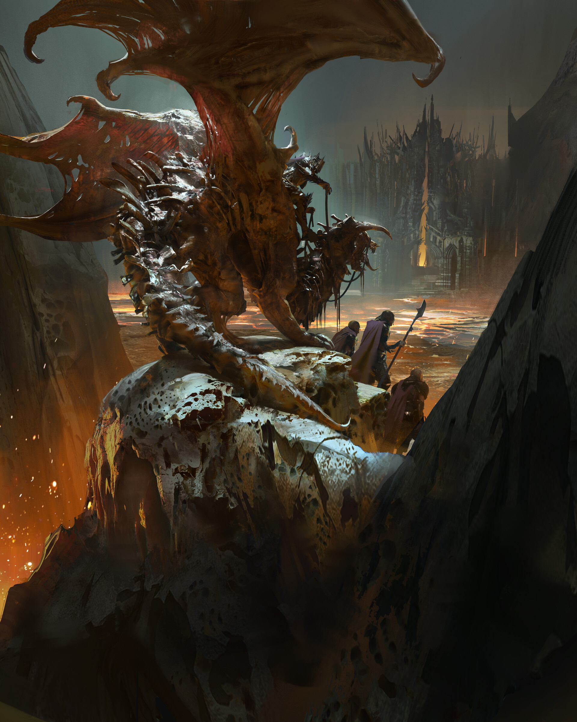Undead Dragon ArtStation Fantasy Art Artwork Creature 1920x2403