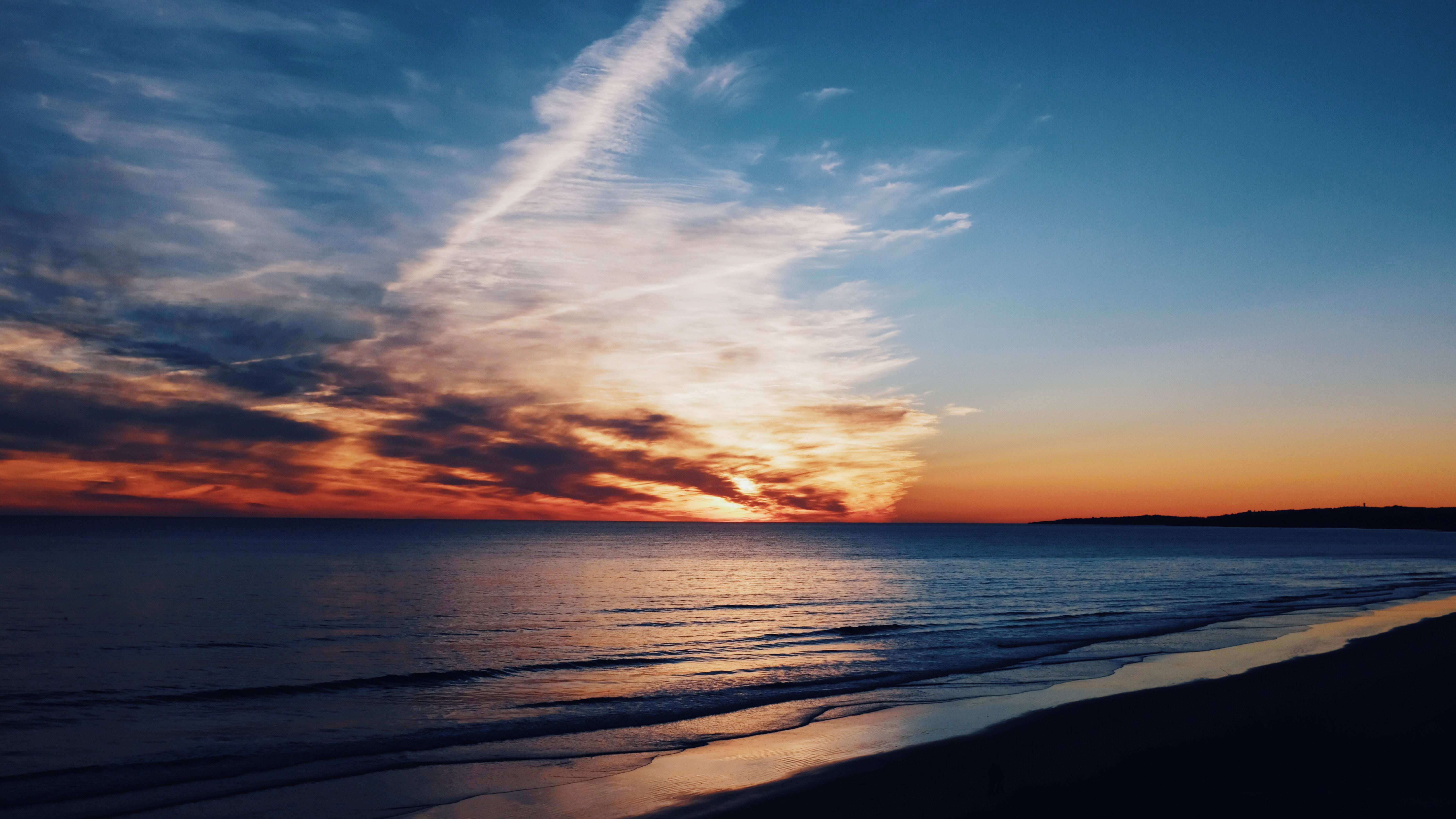 Horizon Nature Ocean Sky Sunset 6000x3376