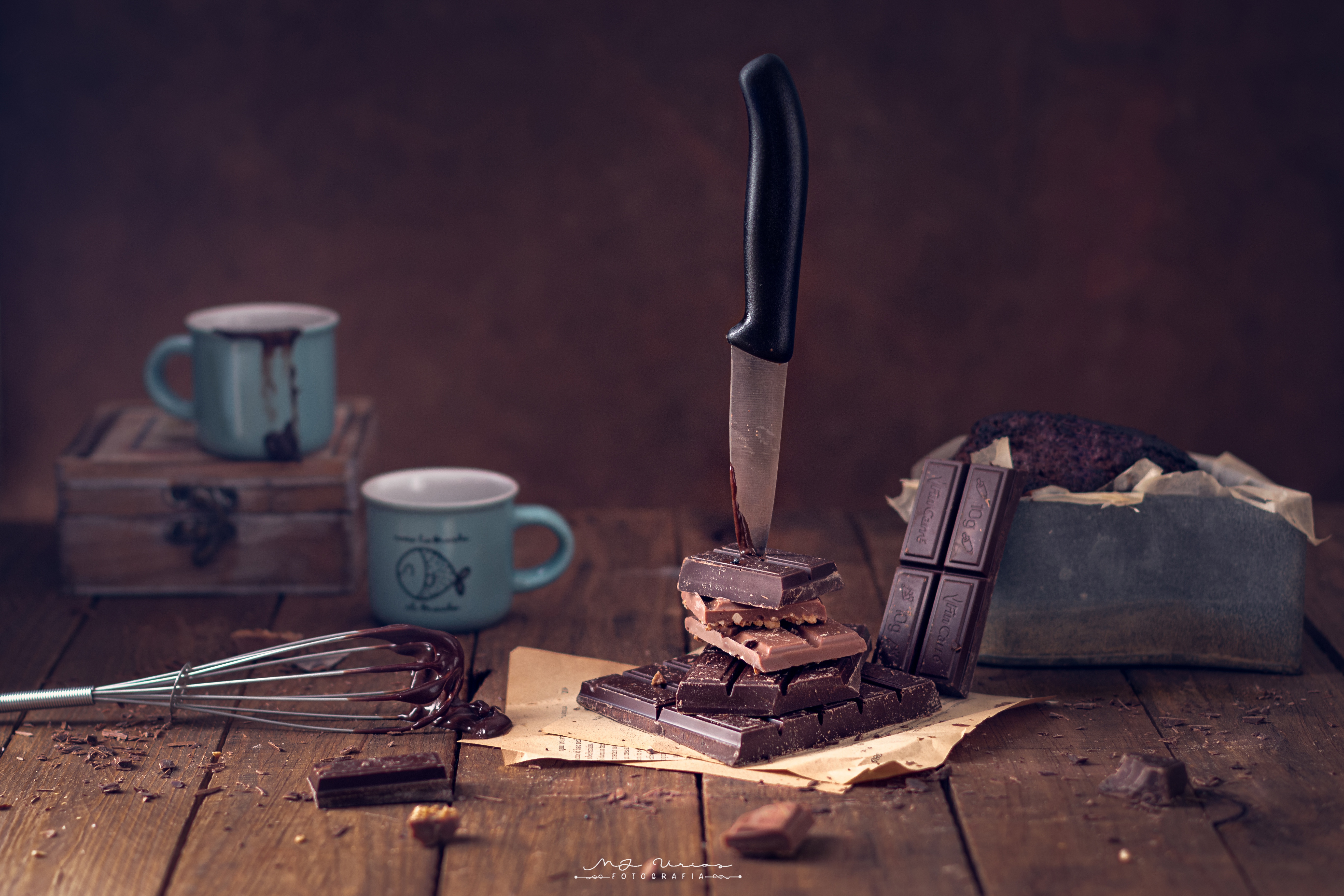 Chocolate Knife Still Life 5472x3648