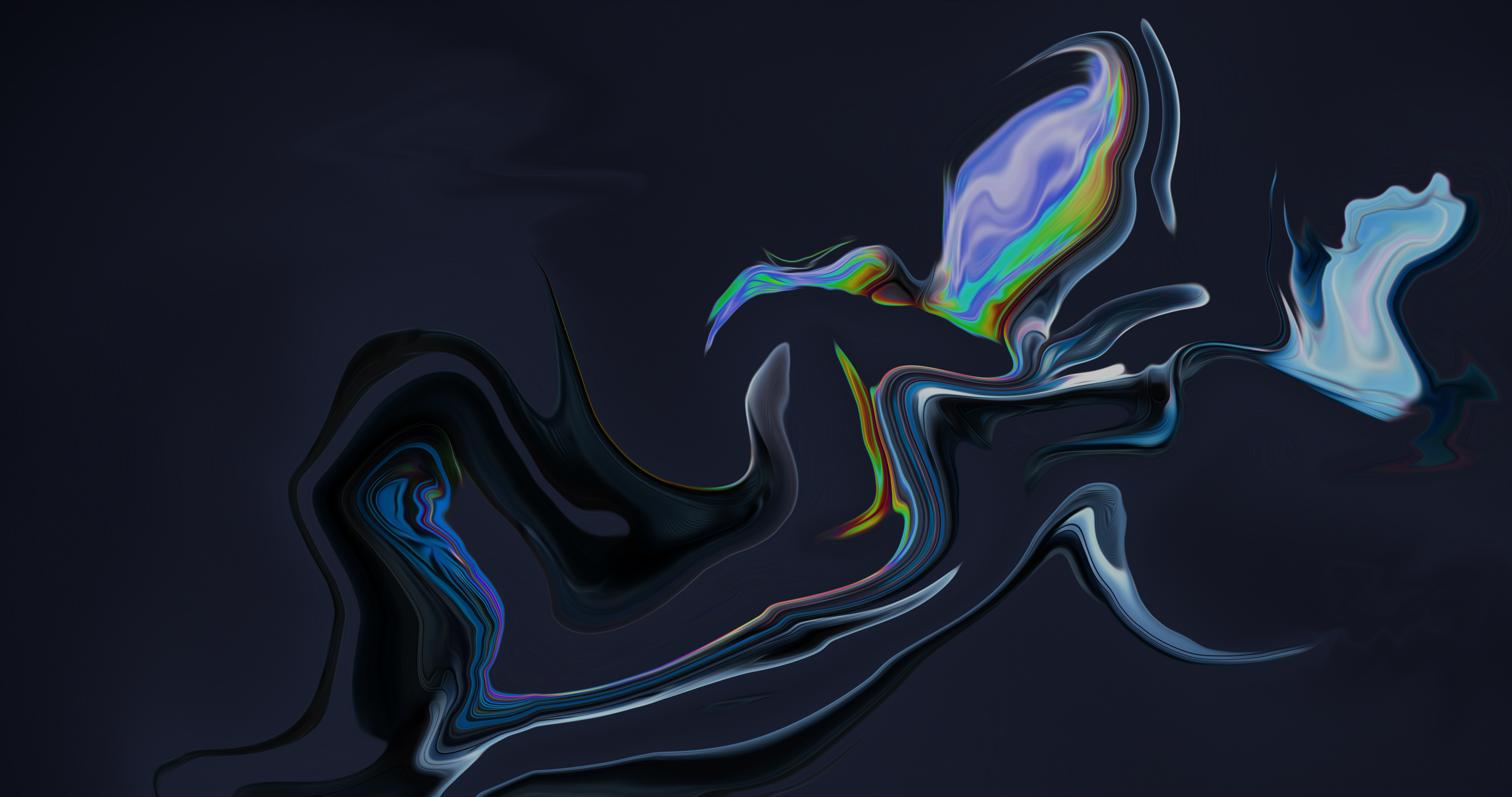 Abstract Shapes Fluid Liquid Artwork Digital Art 8 K Colorful Simple Background 8192x4320