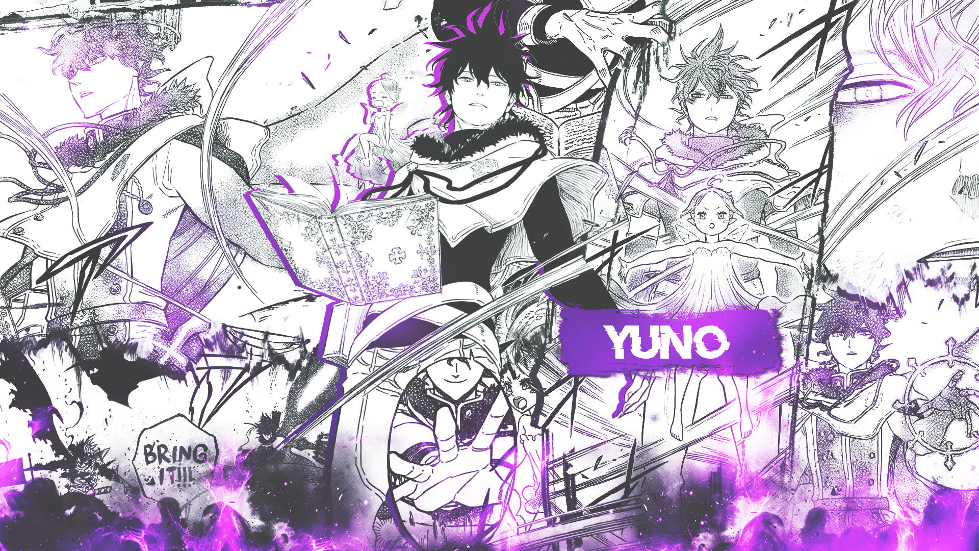 Black Clover Collage Manga Comics Yuno 1920x1080