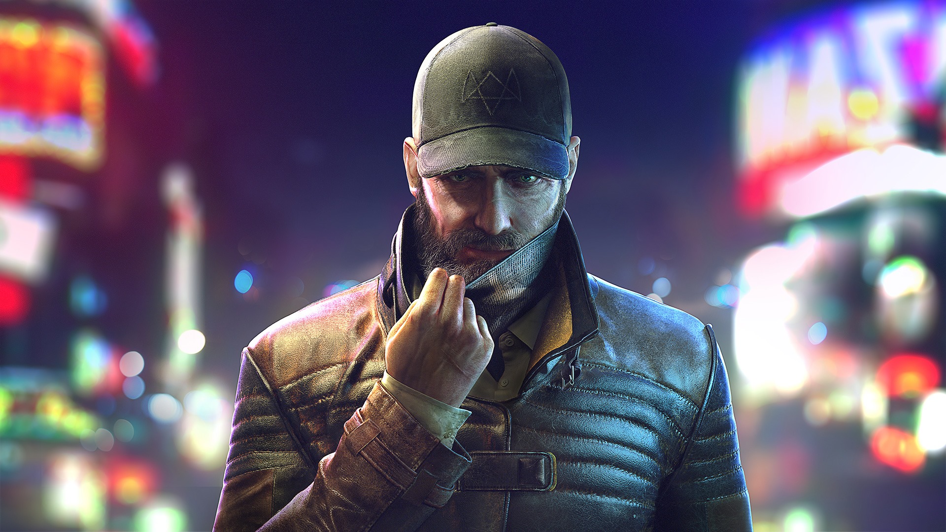 Xbox Watch Dogs Aiden Pearce Video Game Art Video Games PC Gaming Beard Men Hat City Video Game Man 1920x1080